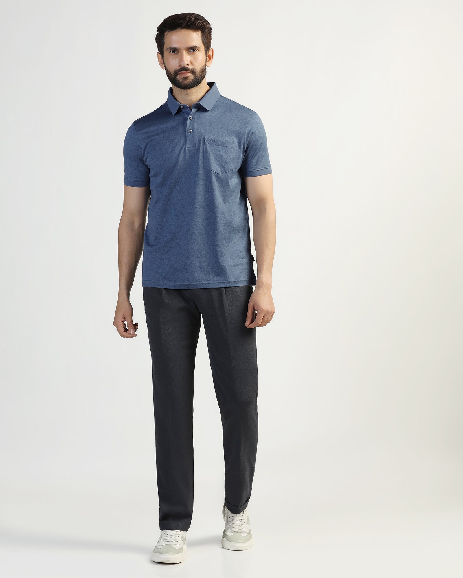 Polo Navy Printed T-Shirt - Trip