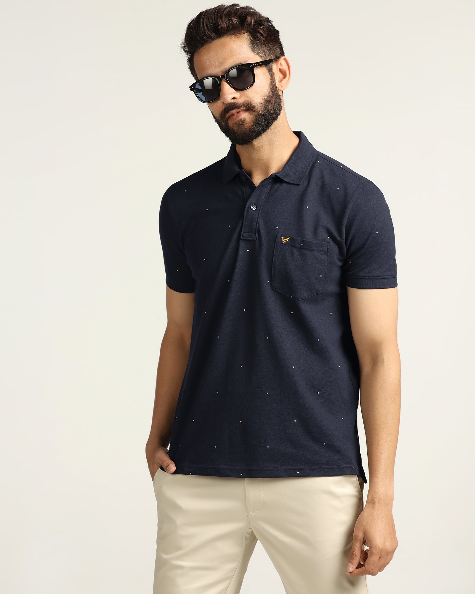 Polo Navy Printed T-Shirt - Wembley