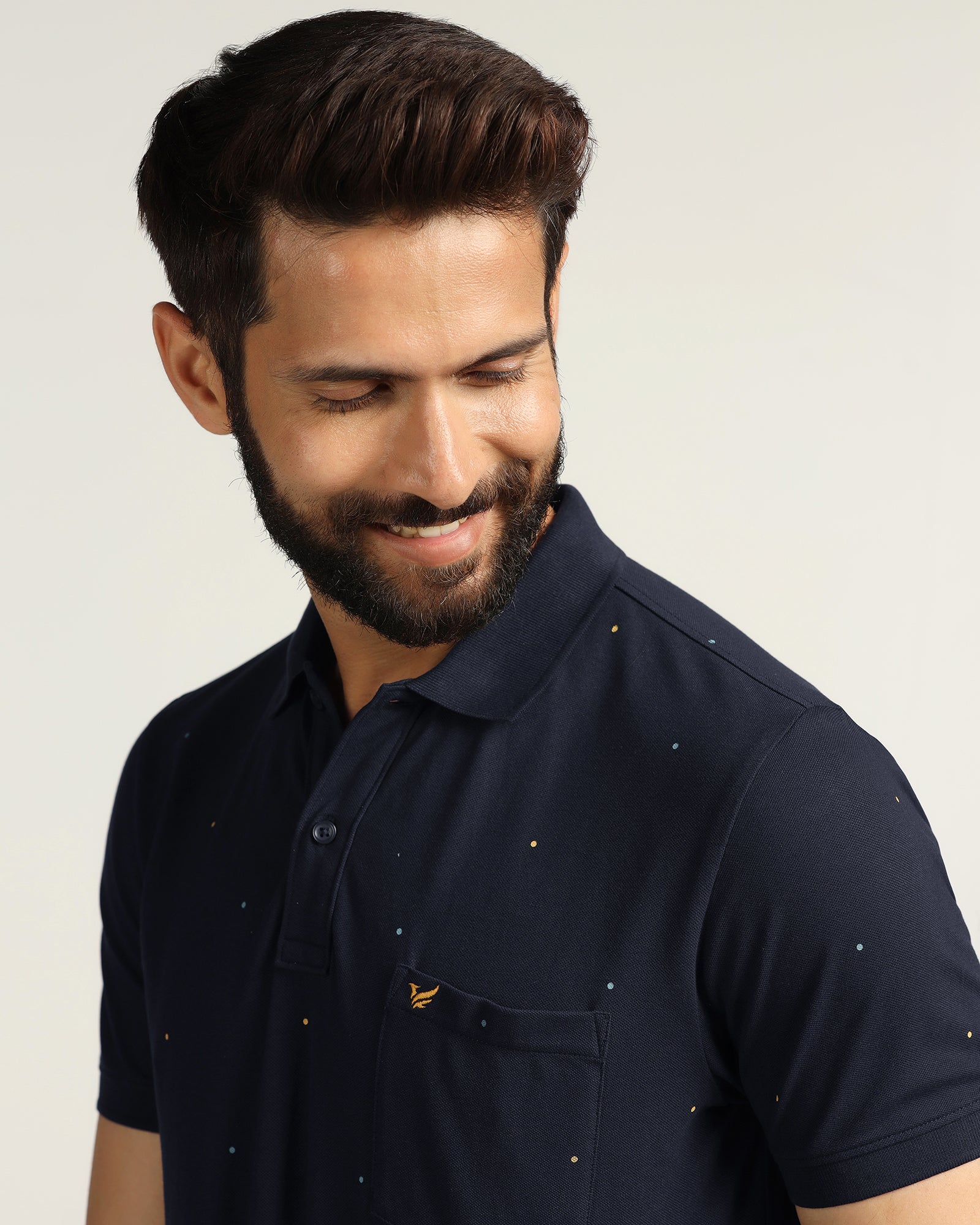 Polo Navy Printed T-Shirt - Wembley