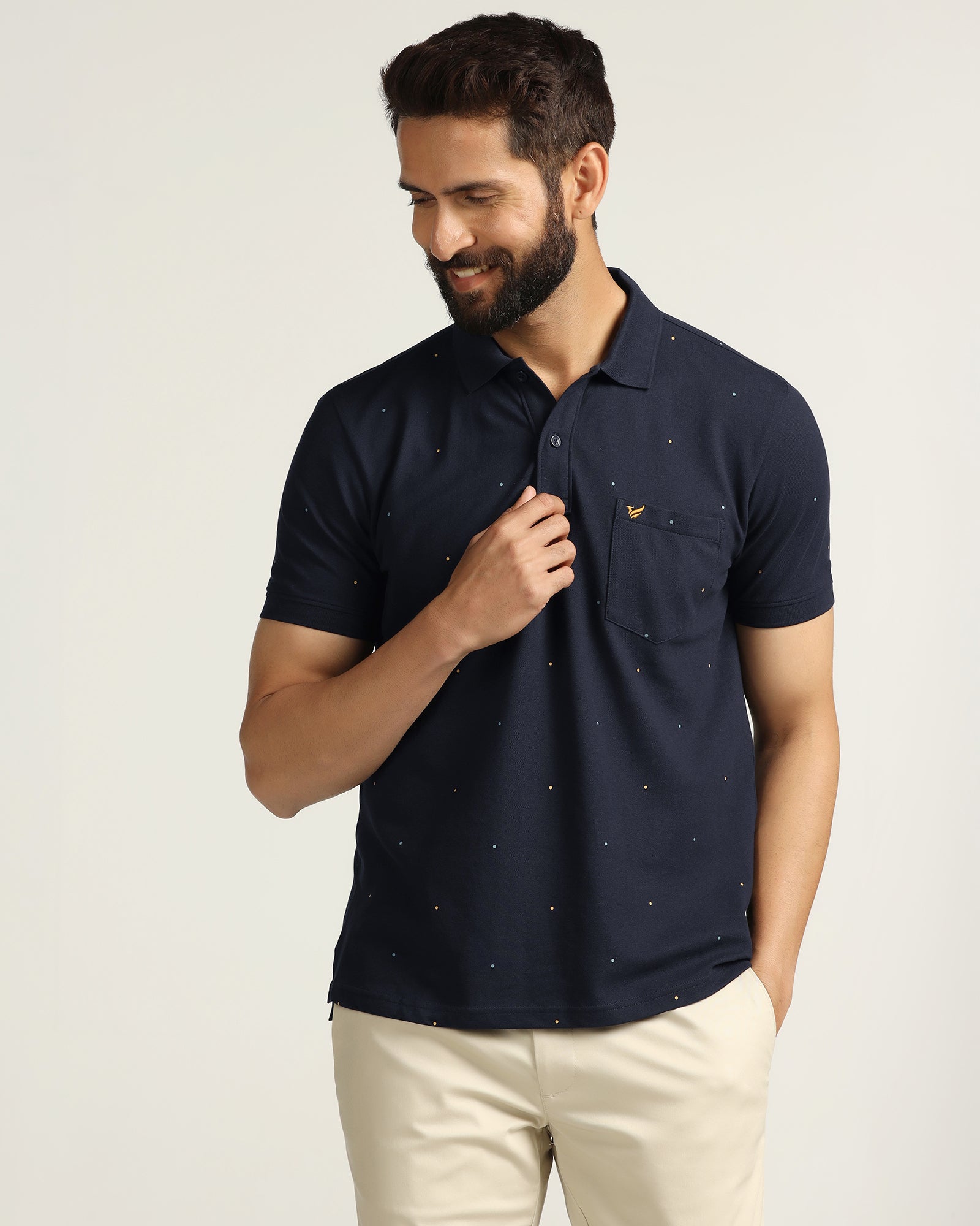 Polo Navy Printed T-Shirt - Wembley