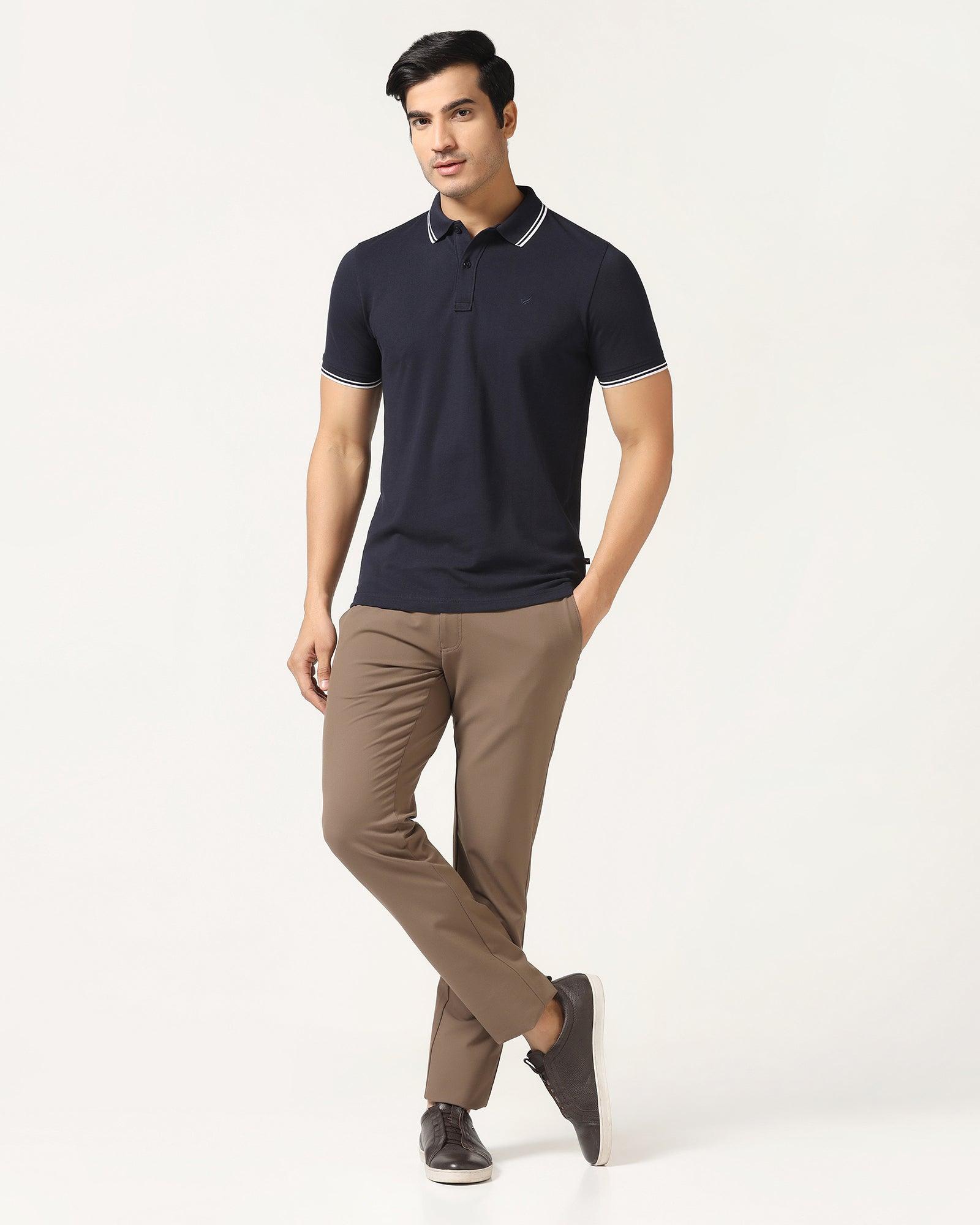 Polo Navy Solid T-Shirt - Fifa - Blackberrys