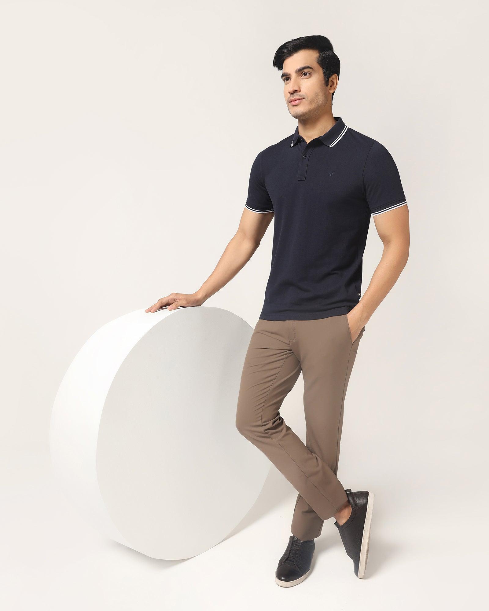 Polo Navy Solid T-Shirt - Fifa - Blackberrys