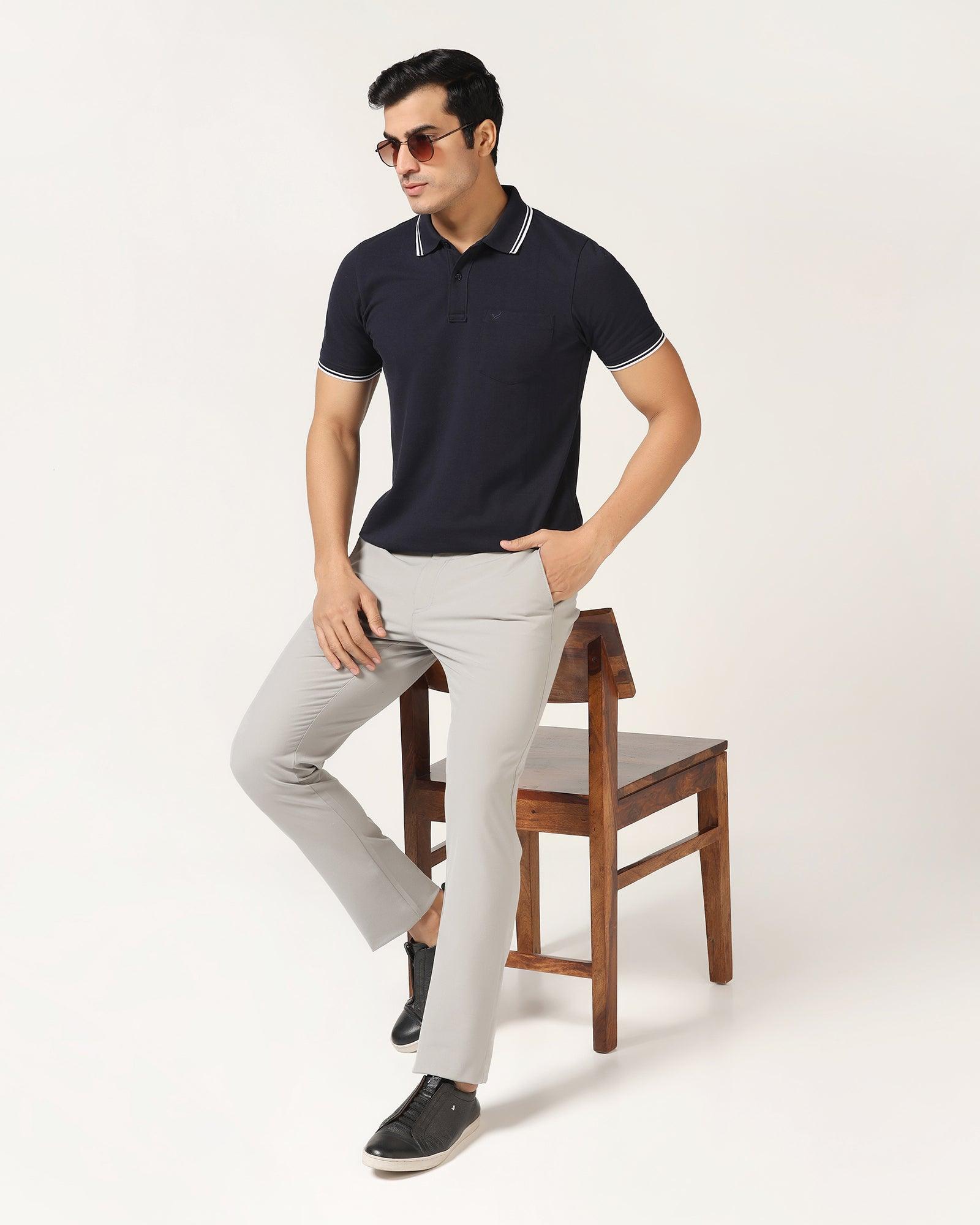 Polo Navy Solid T-Shirt - Fifa - Blackberrys