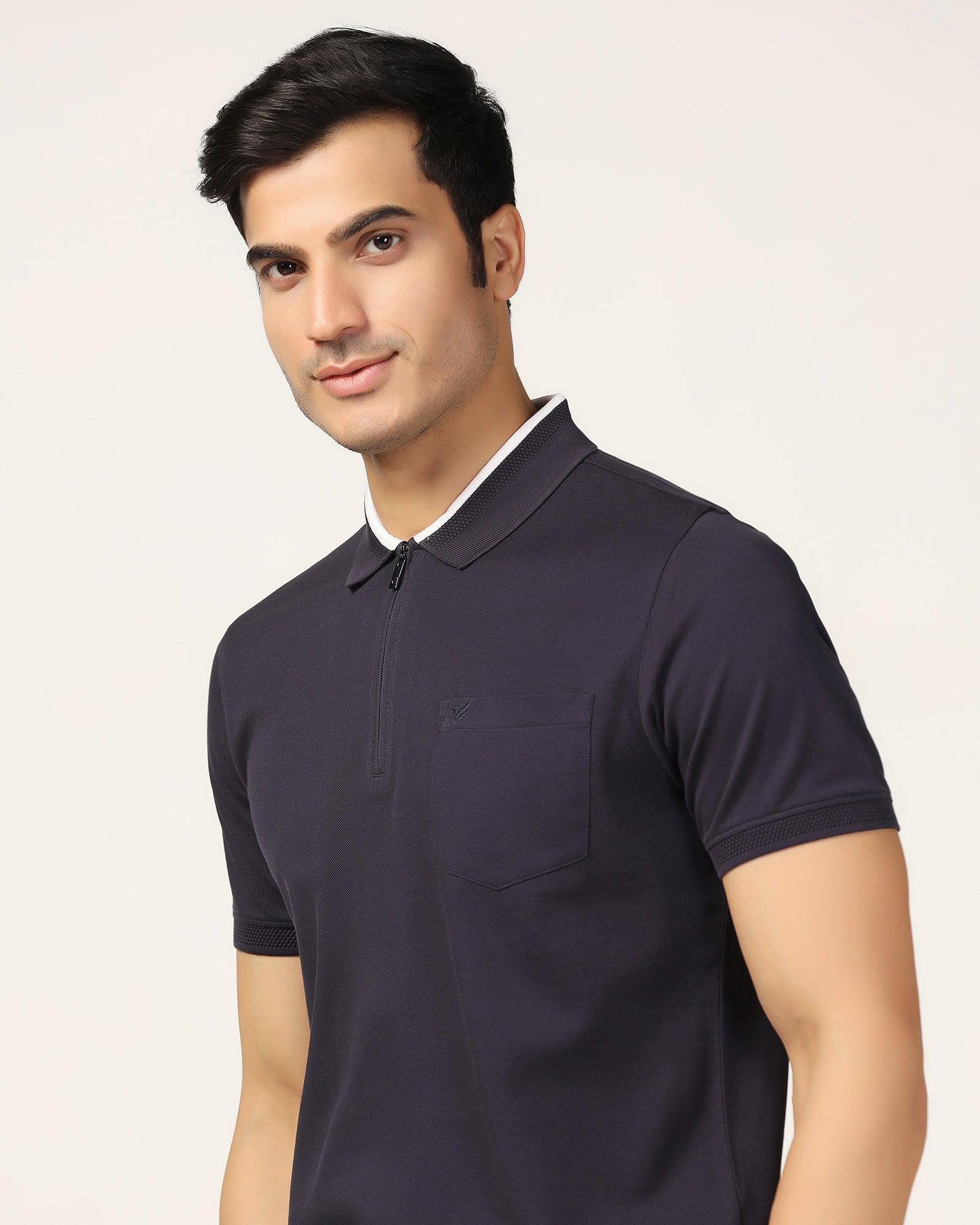Polo Navy Solid T-Shirt - Gill - Blackberrys