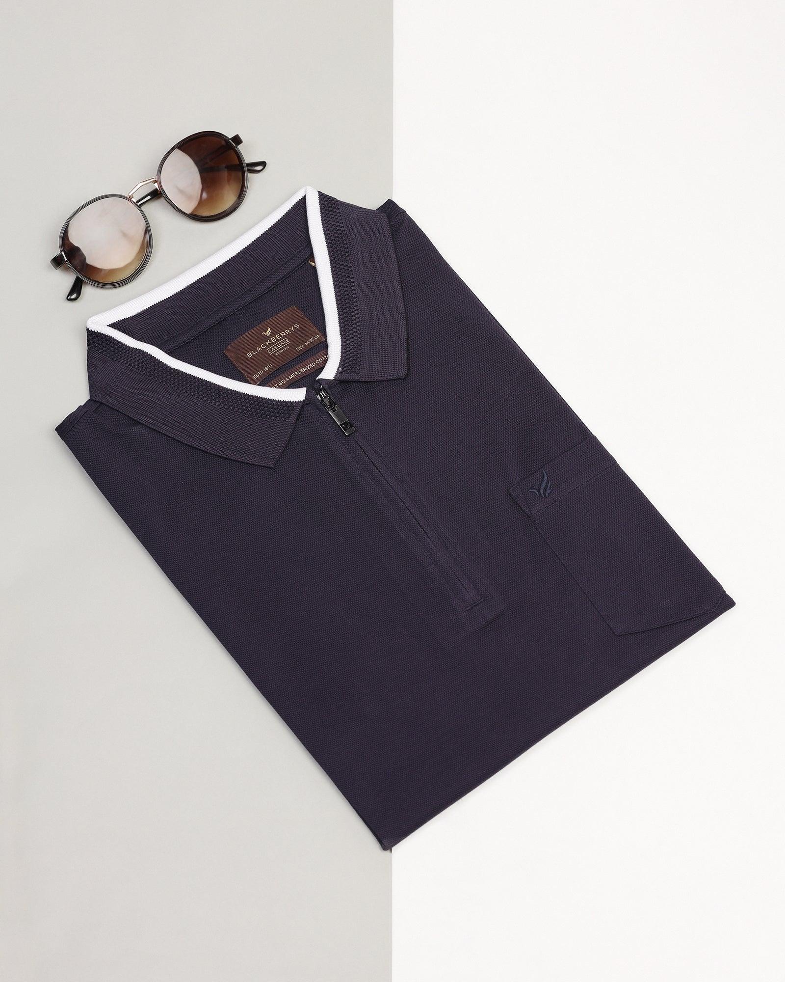 Polo Navy Solid T-Shirt - Gill - Blackberrys