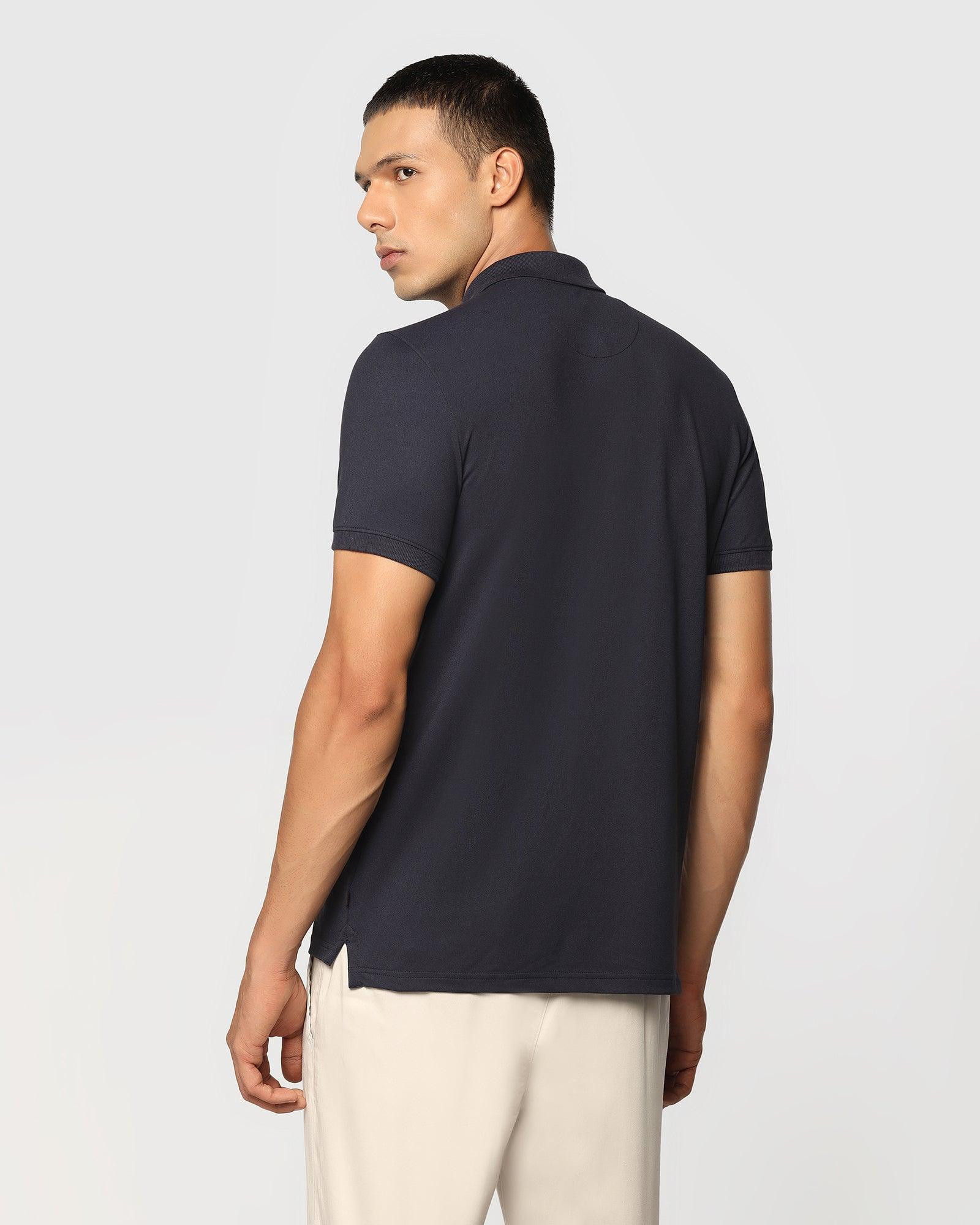 Polo Navy Solid T Shirt - Yuki - Blackberrys