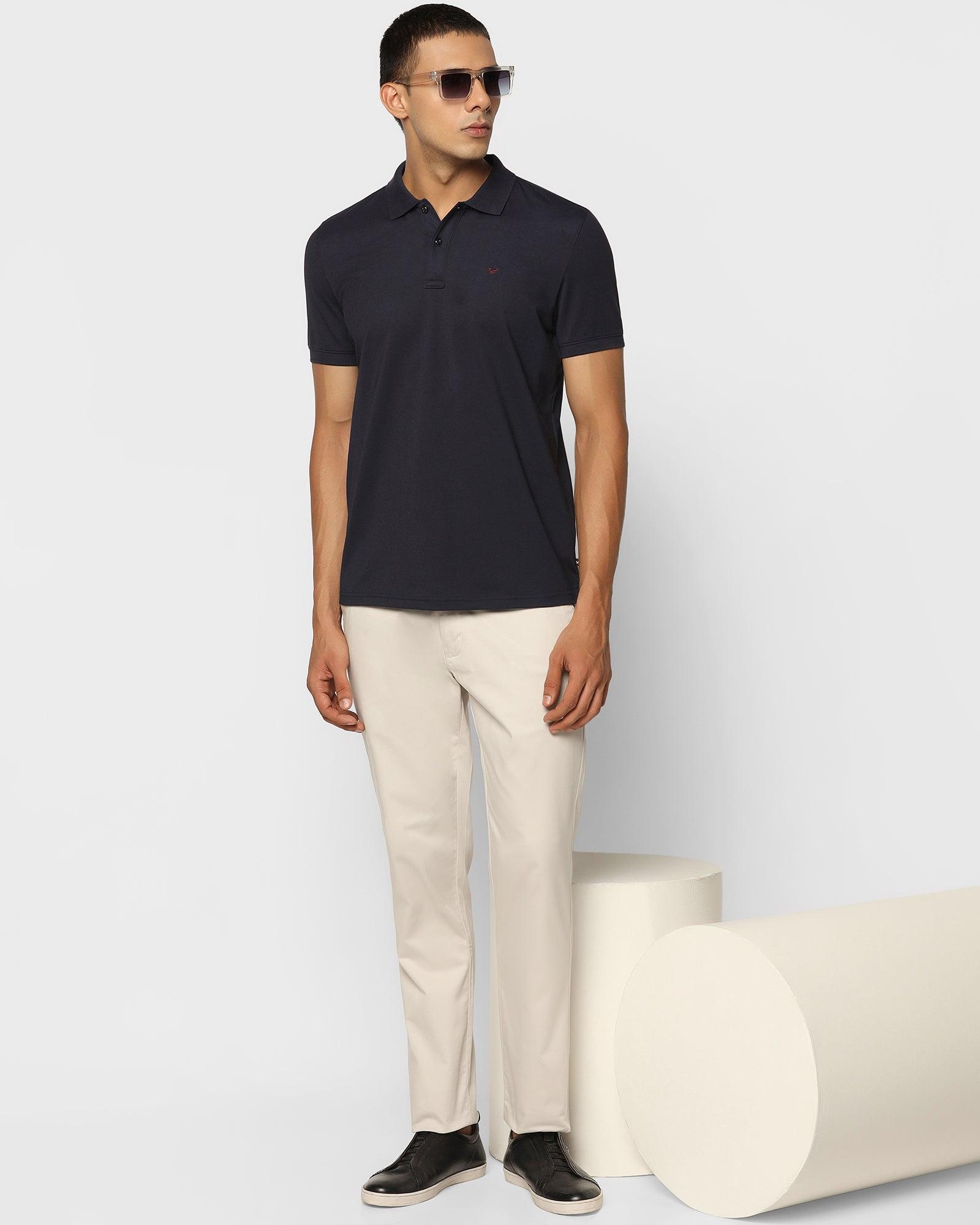 Polo Navy Solid T Shirt - Yuki - Blackberrys