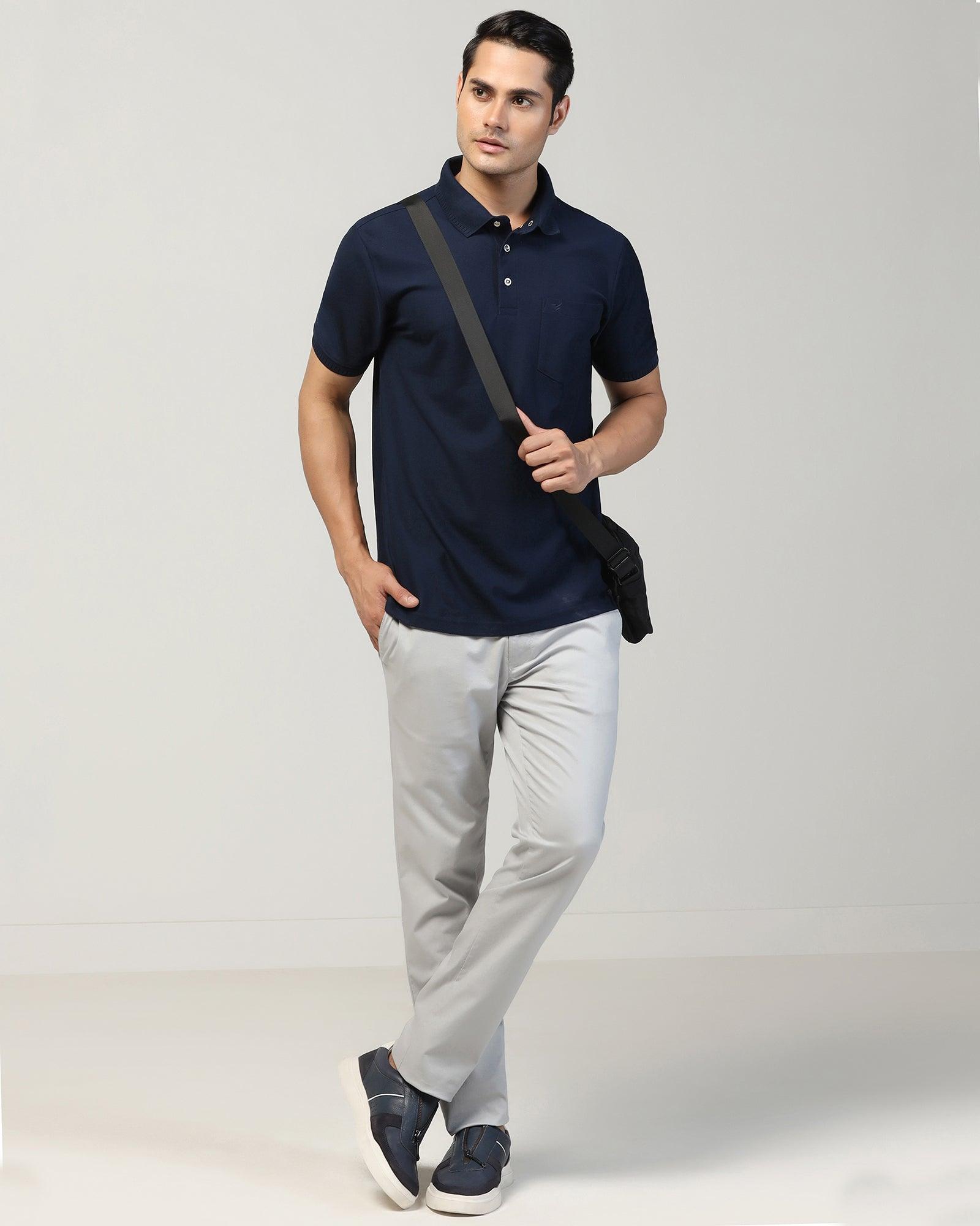 Polo Navy Structure T-Shirt - Bingo