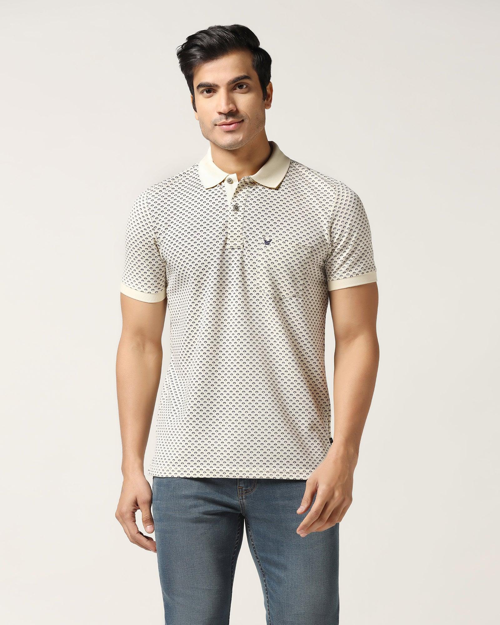 Polo Off White Printed T-Shirt - Libra - Blackberrys