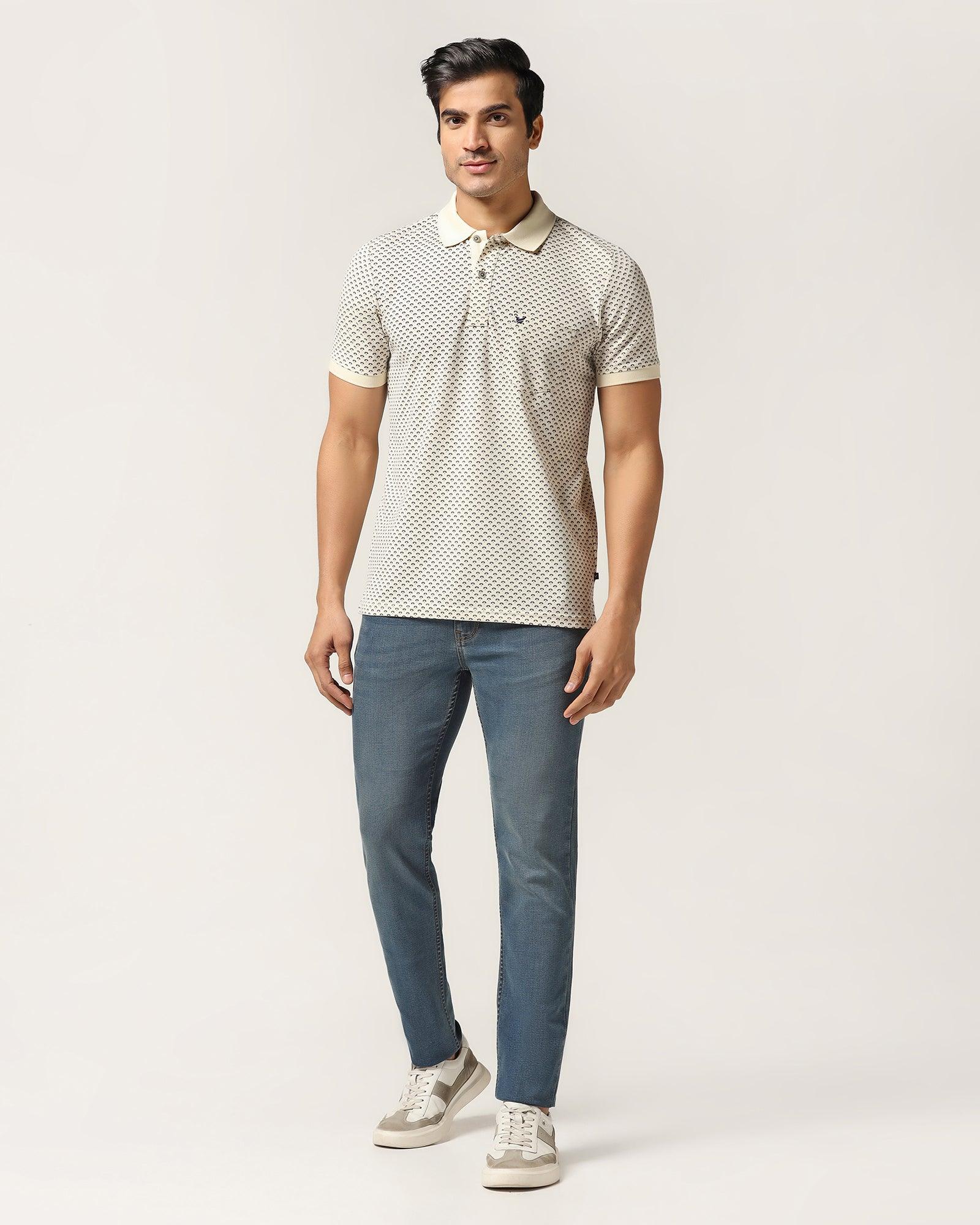 Polo Off White Printed T-Shirt - Libra - Blackberrys