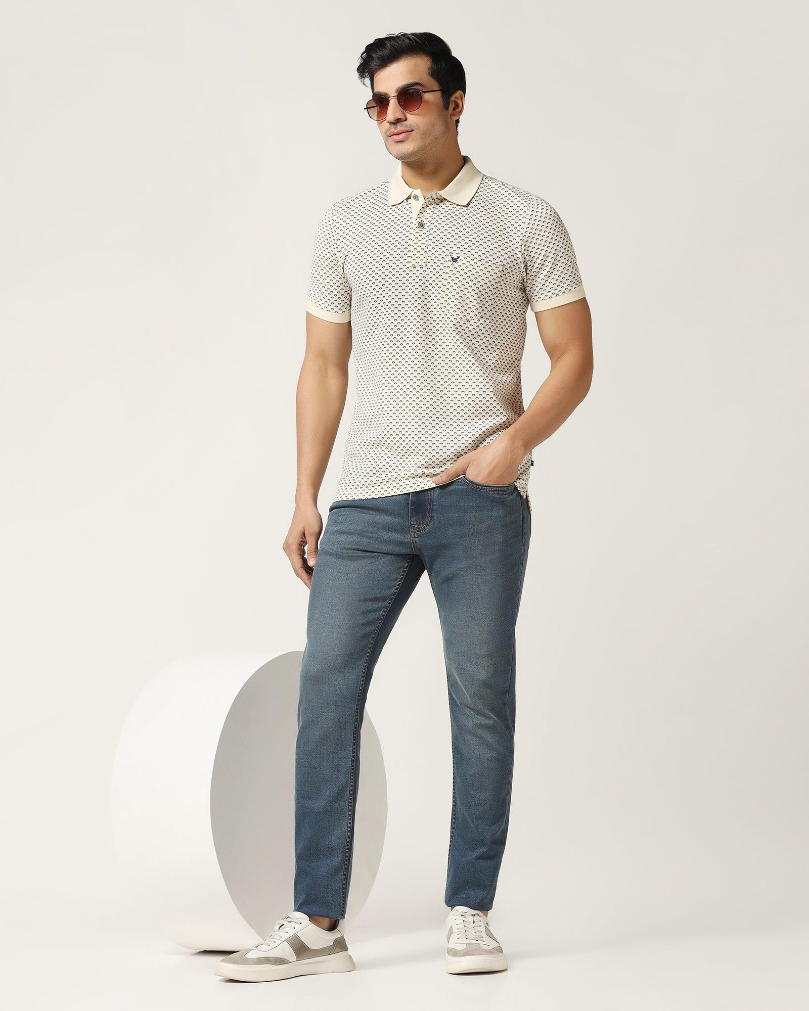 Polo Off White Printed T-Shirt - Libra - Blackberrys