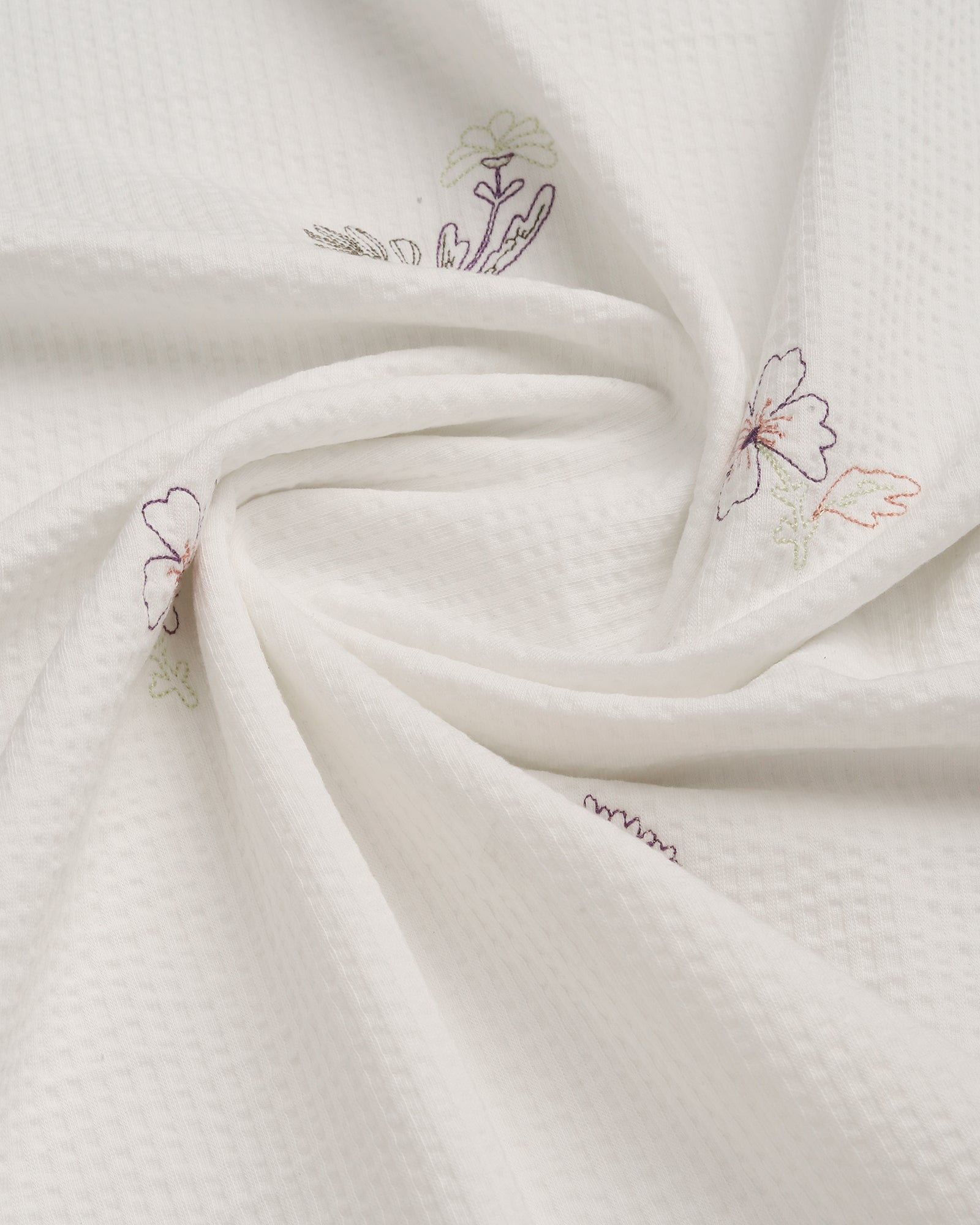 Crew Neck Off White Printed T-Shirt - Scribble