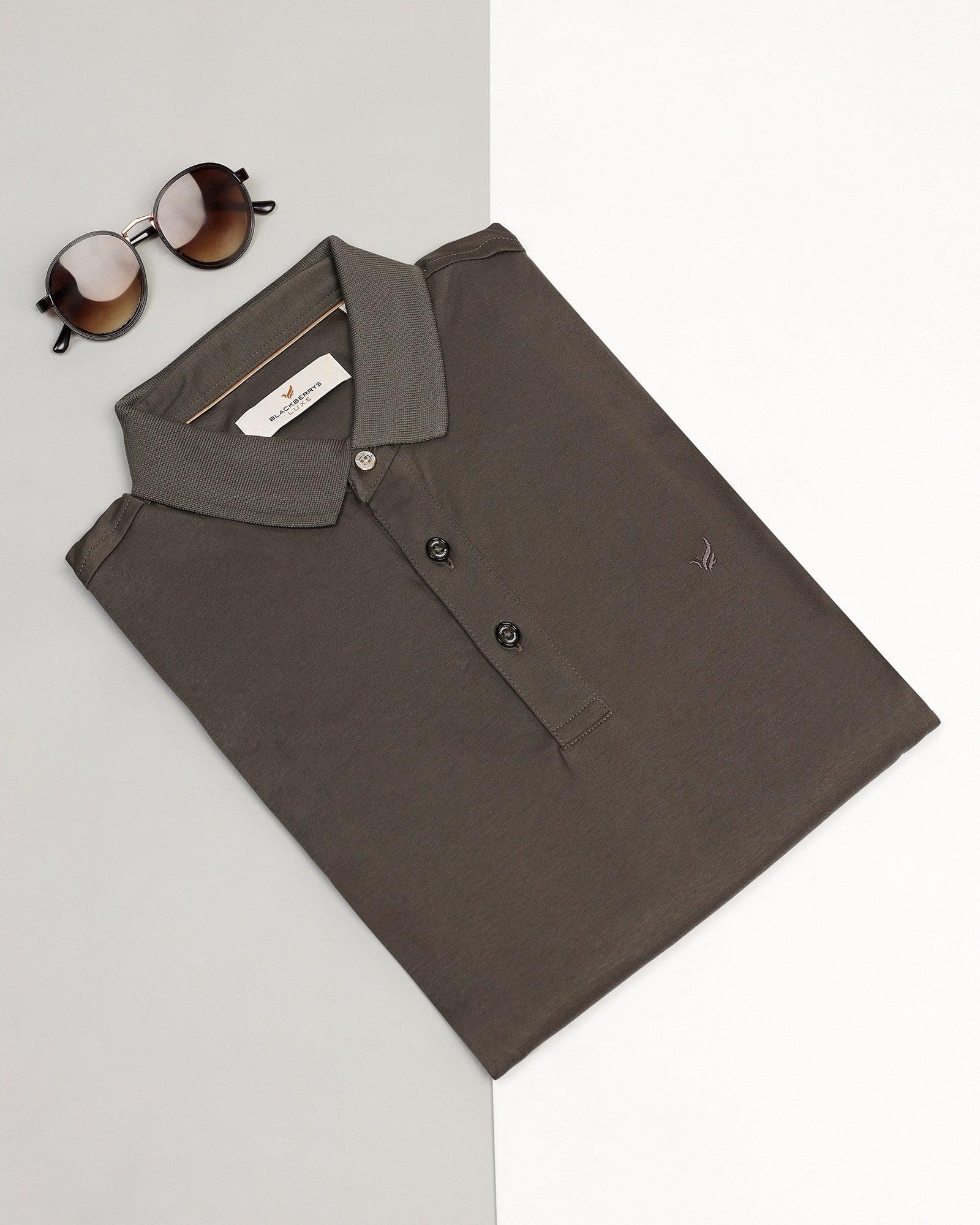 Polo Olive Solid T-Shirt - Toll - Blackberrys