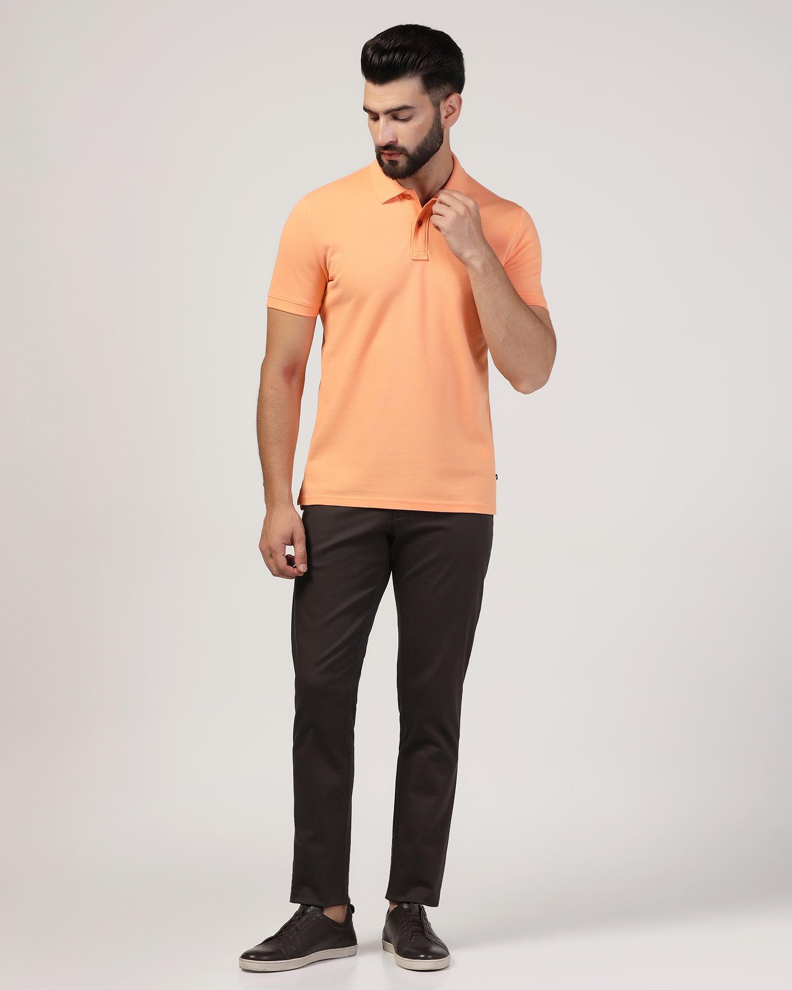 Polo Orange Solid T-Shirt - Bright - Blackberrys
