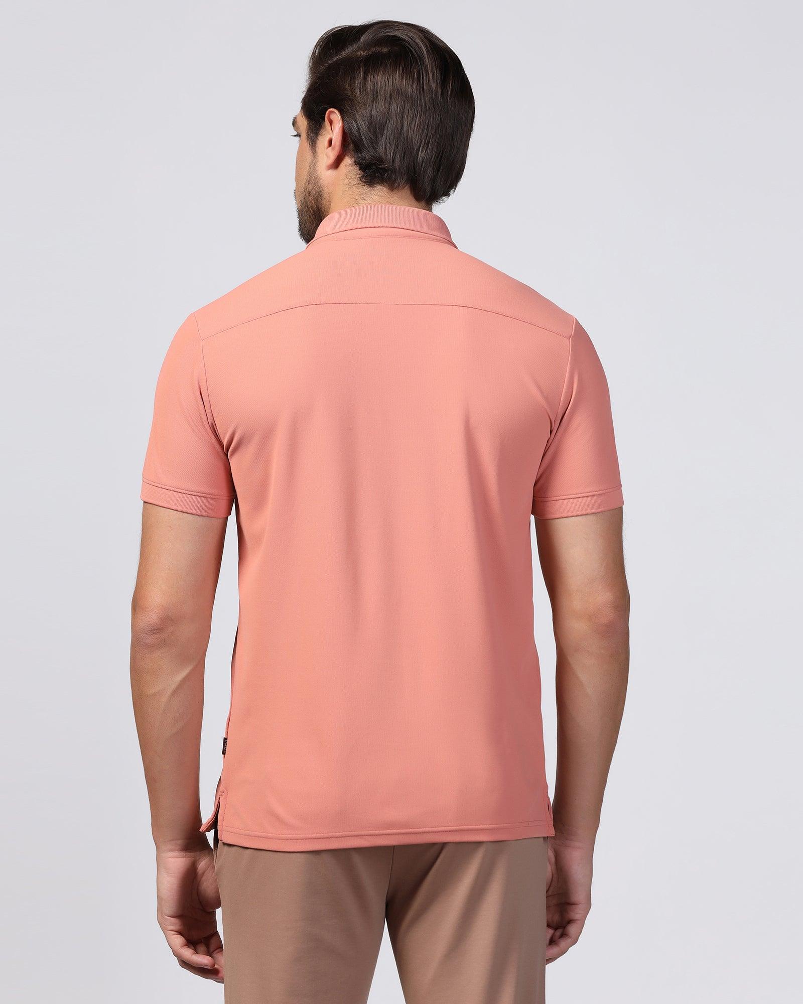 TechPro Polo Pink Printed T-Shirt - Frost