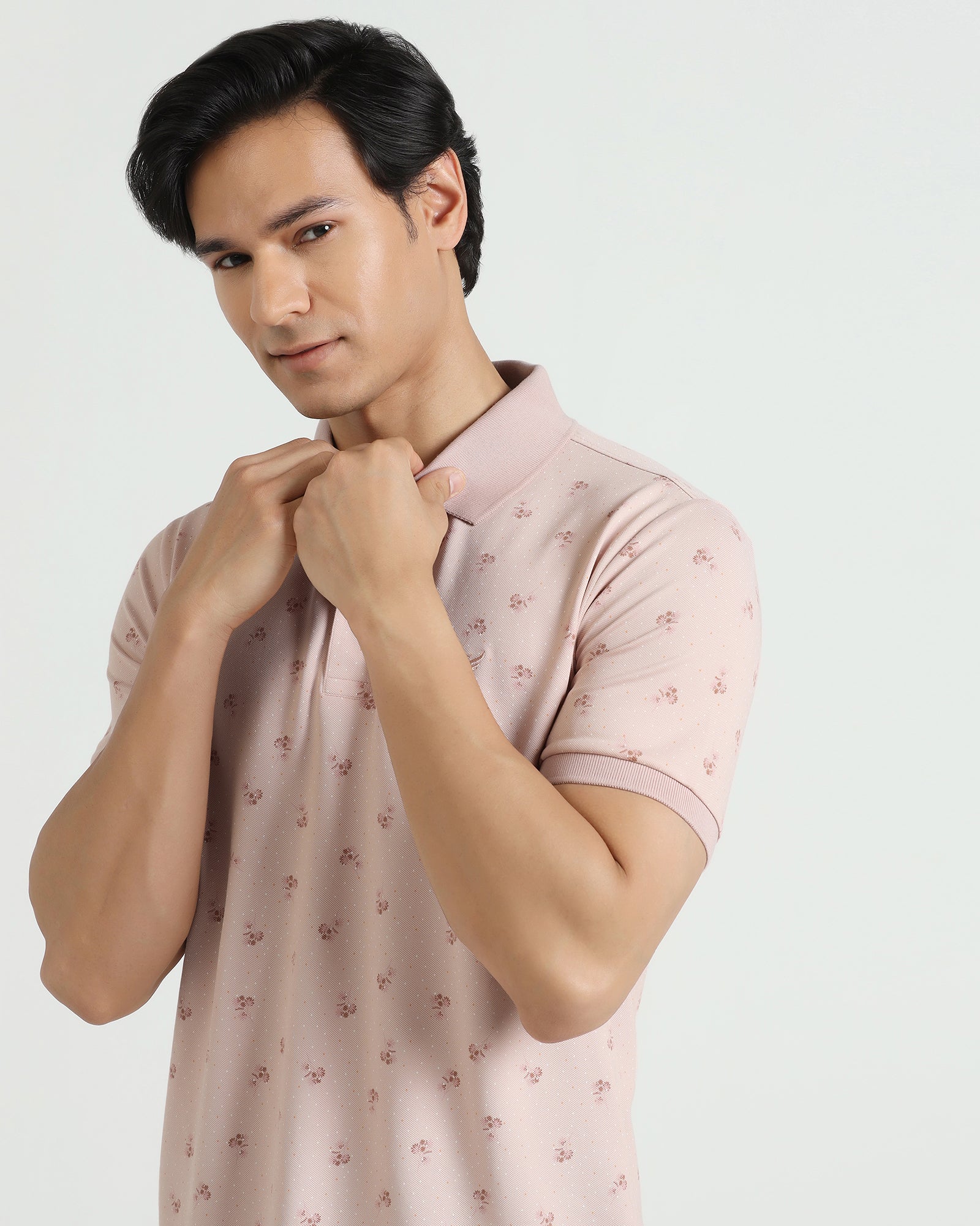 Polo Pink Printed T-Shirt - Sonic