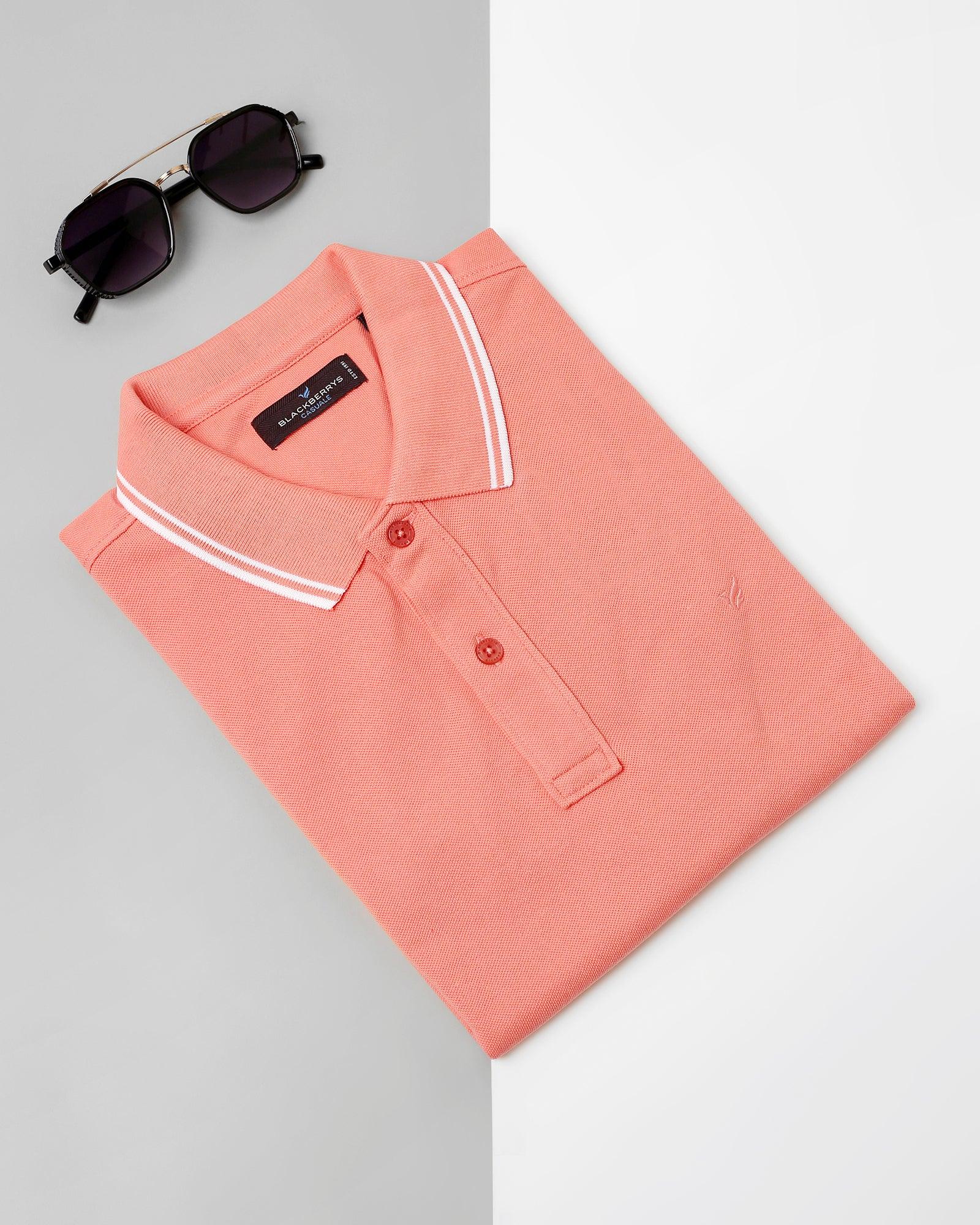 Polo Pink Solid T-Shirt - Fifa - Blackberrys