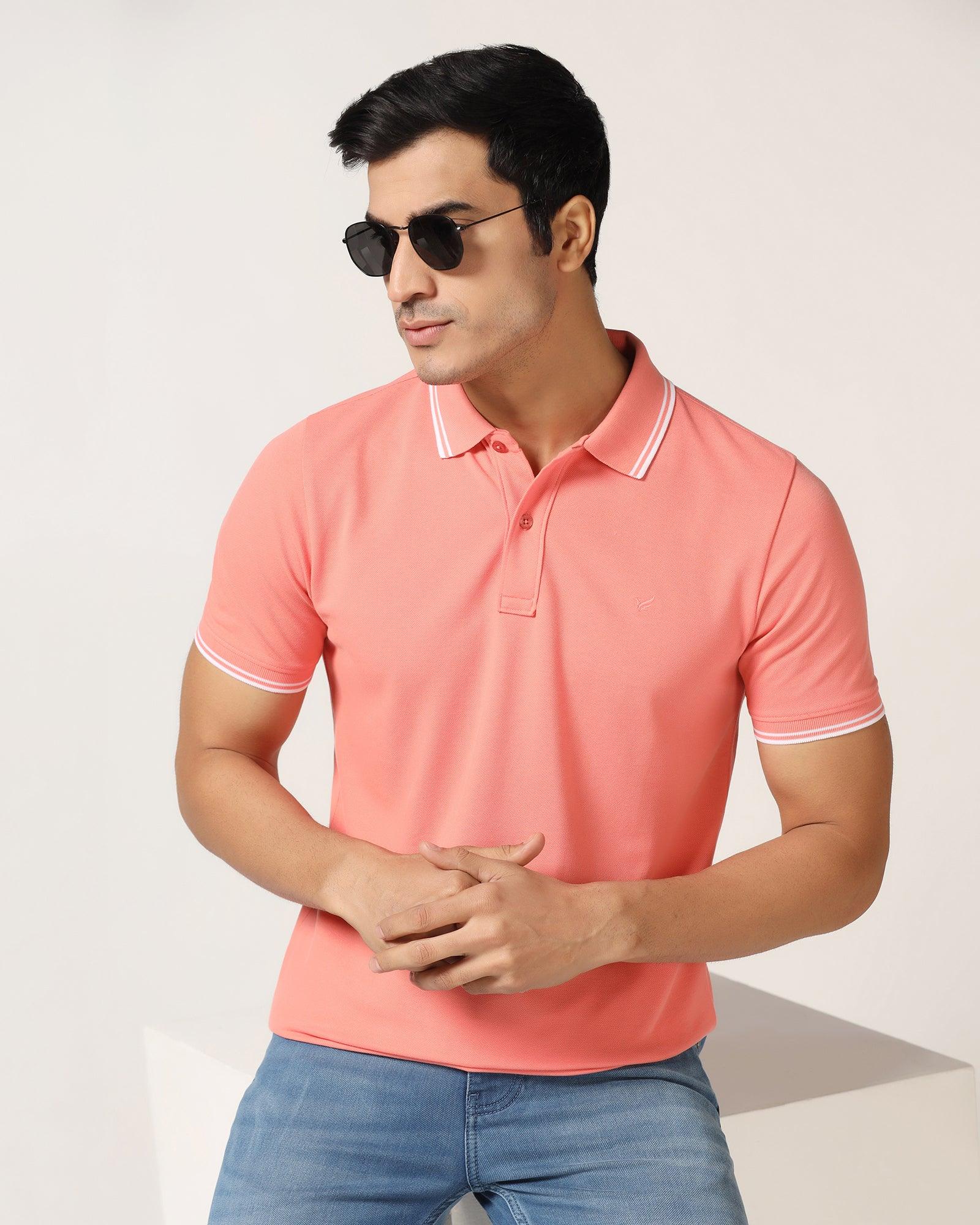 Polo Pink Solid T-Shirt - Fifa - Blackberrys