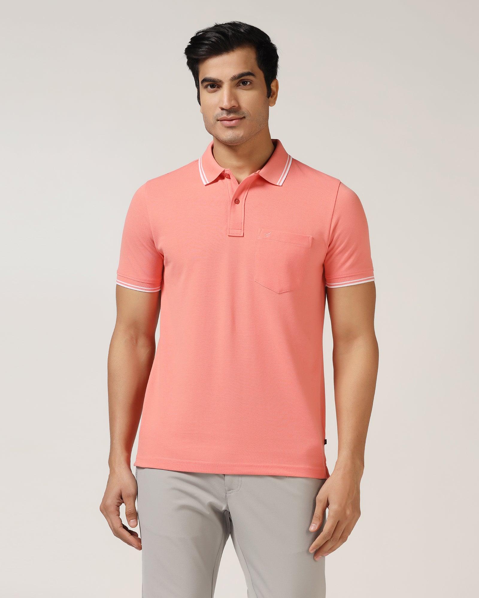 Polo Pink Solid T-Shirt - Fifa - Blackberrys