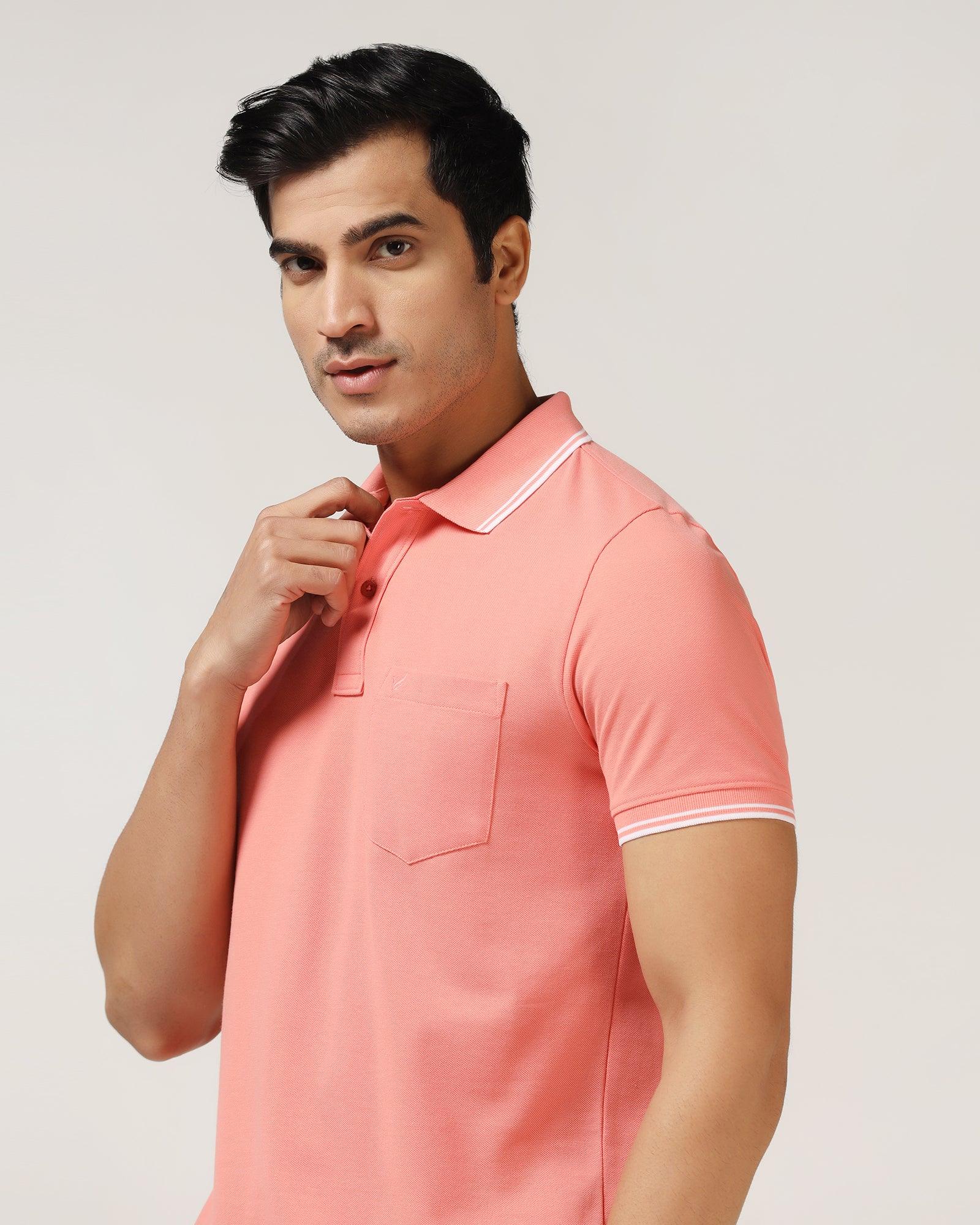 Polo Pink Solid T-Shirt - Fifa - Blackberrys