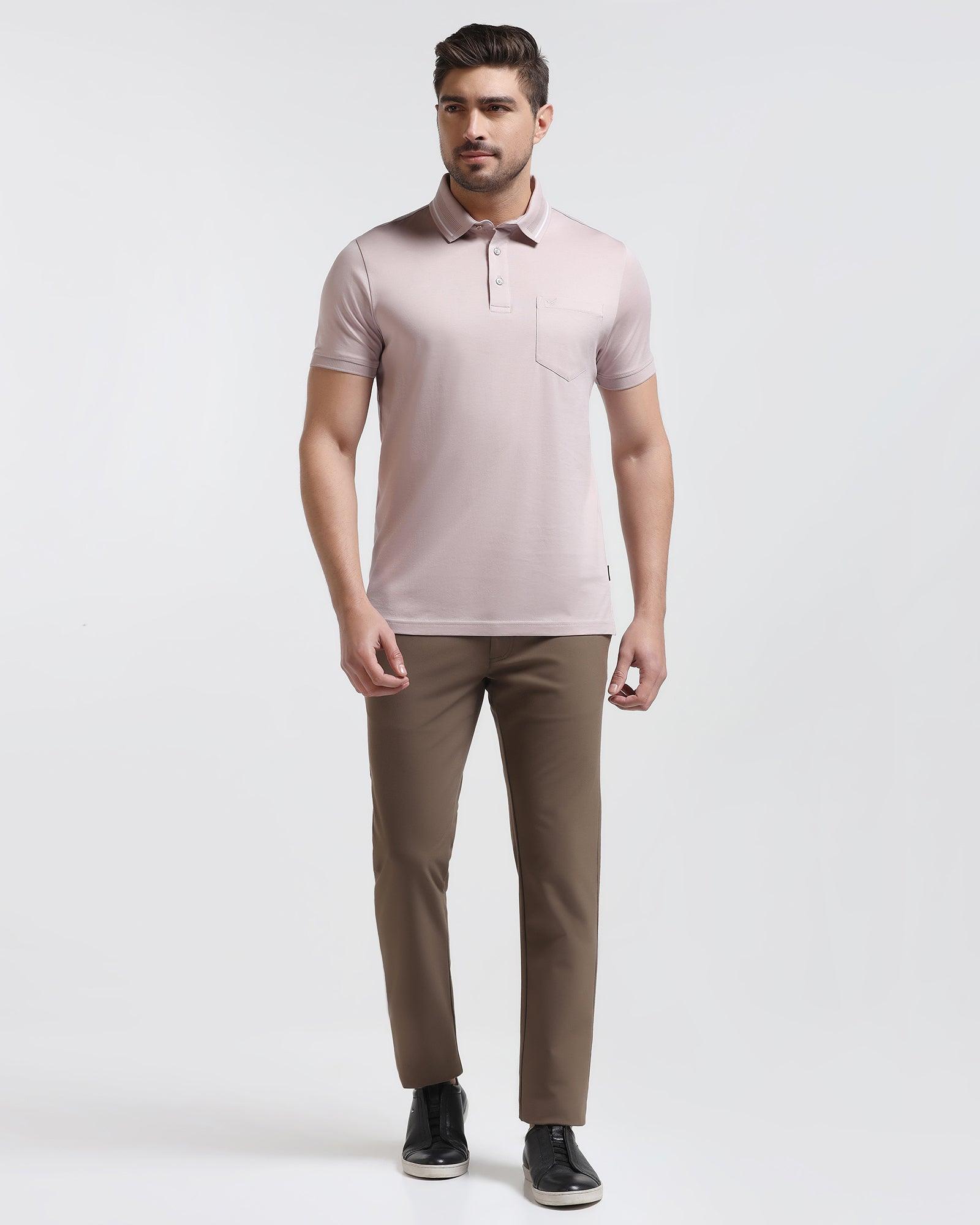Polo Pink Solid T-Shirt - Peter - Blackberrys