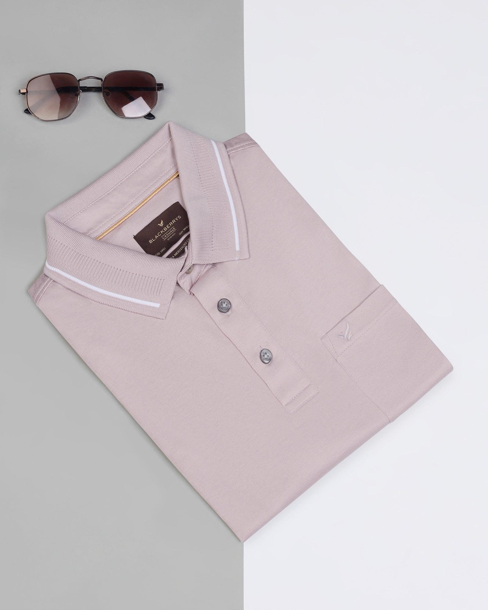 Polo Pink Solid T-Shirt - Peter - Blackberrys