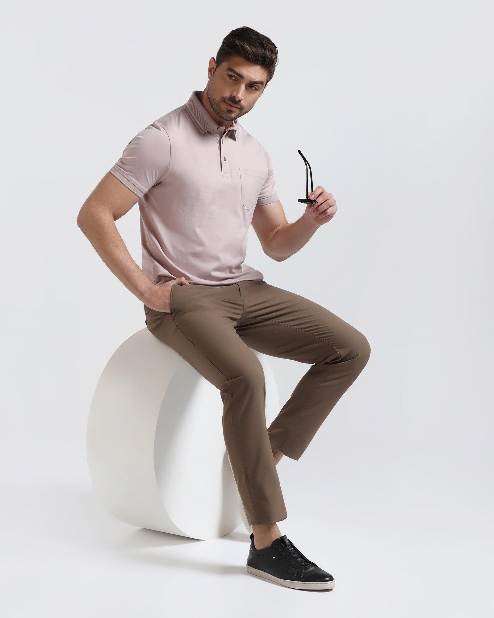 Polo Pink Solid T-Shirt - Peter - Blackberrys