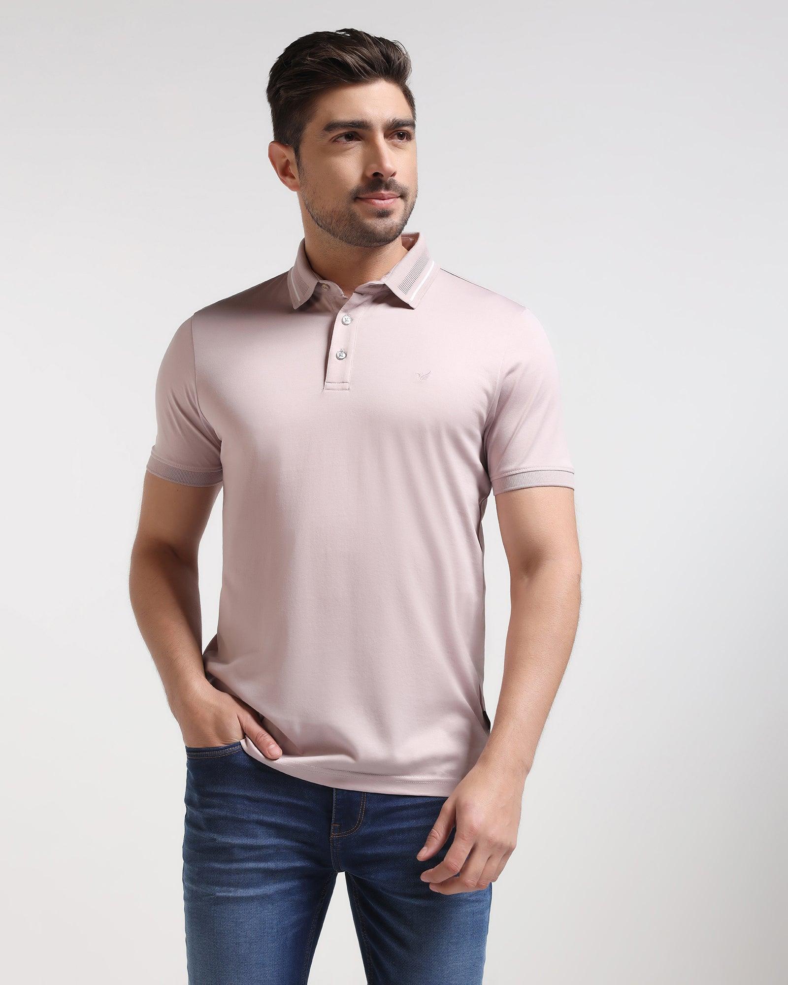 Polo Pink Solid T-Shirt - Peter - Blackberrys