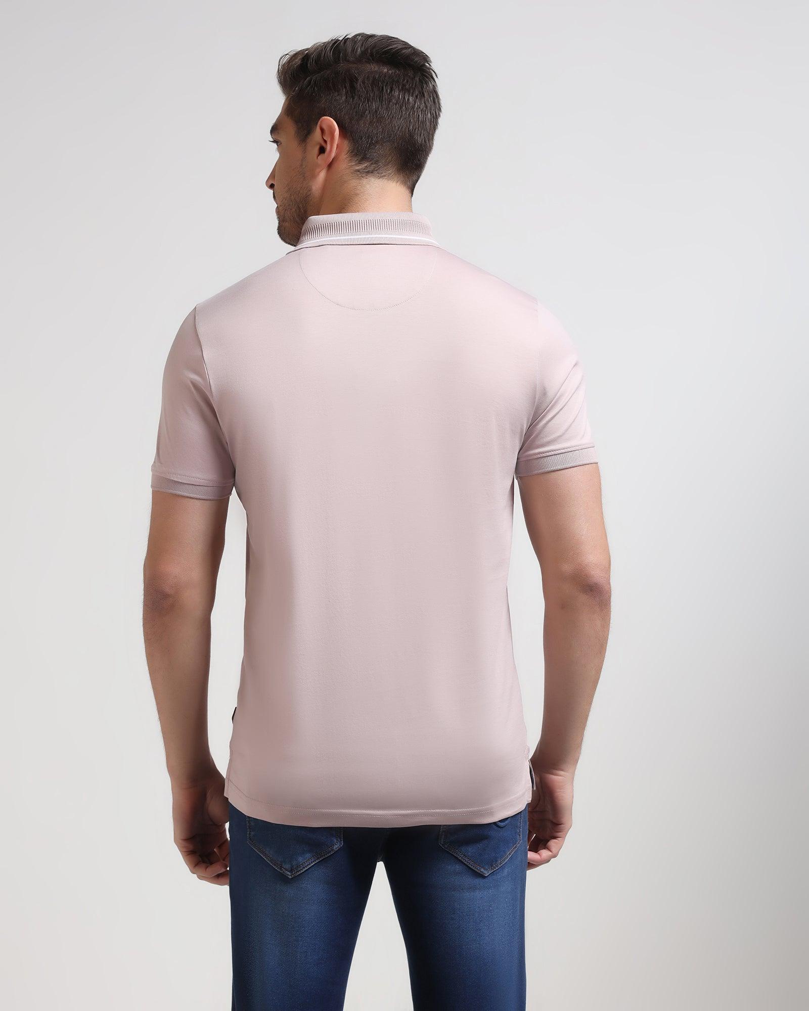 Polo Pink Solid T-Shirt - Peter - Blackberrys