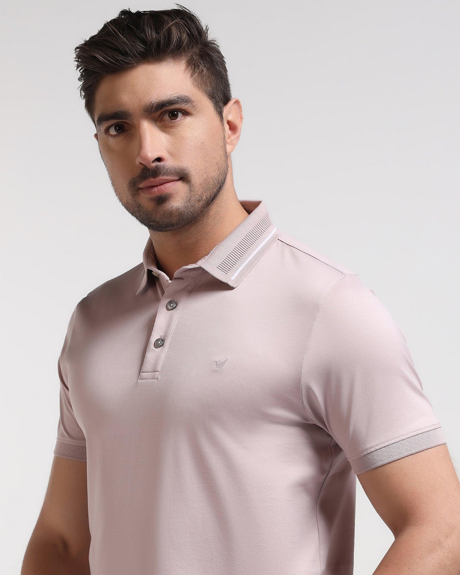 Polo Pink Solid T-Shirt - Peter - Blackberrys