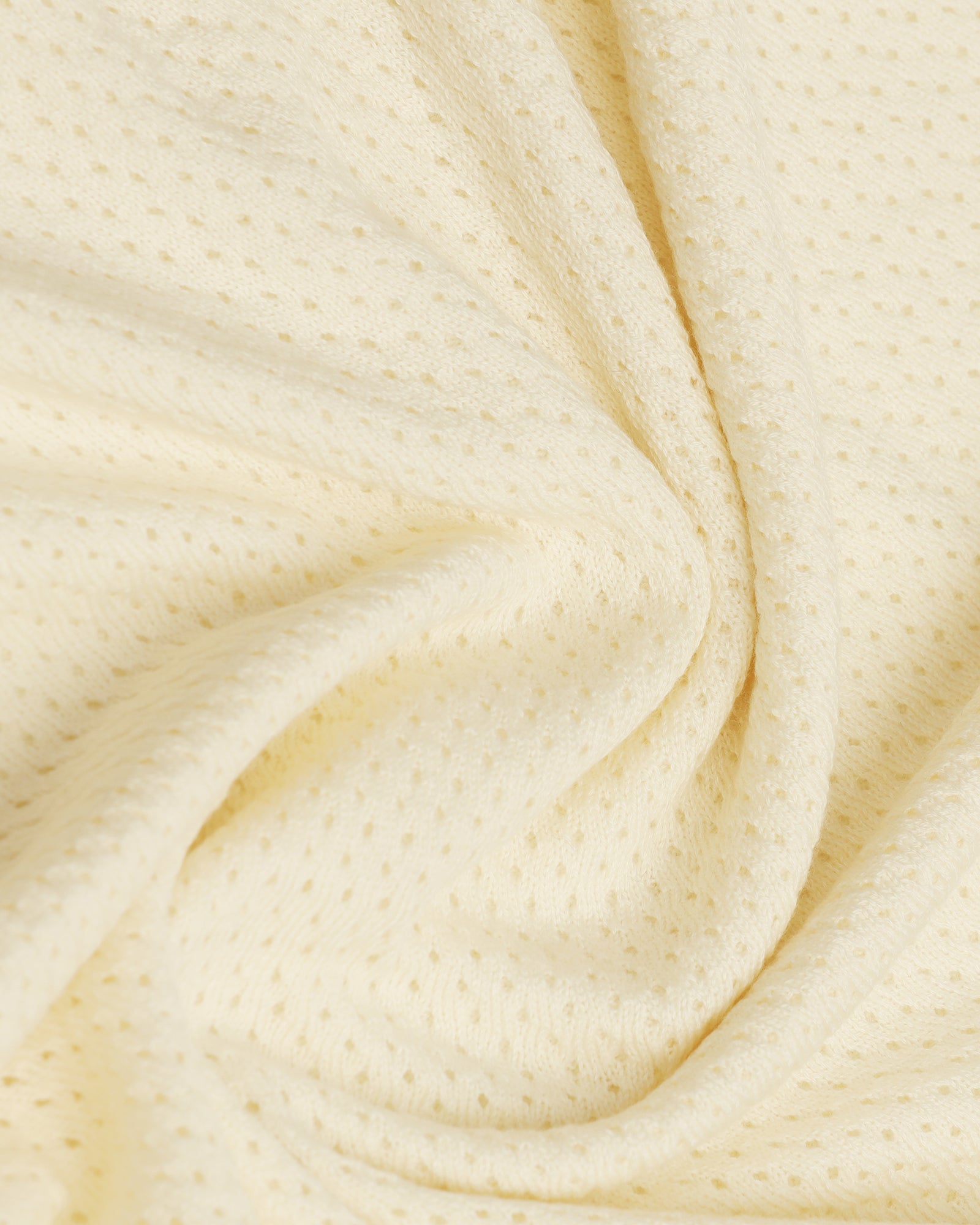 Polo Powder Yellow Textured T-Shirt - Mesh