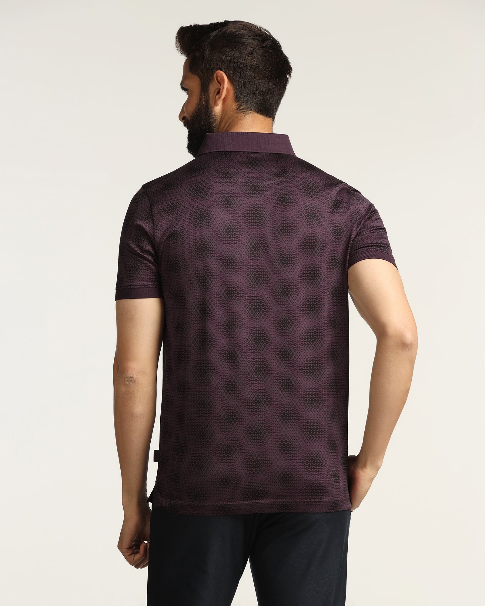 Polo Purple Printed T-Shirt - Hex