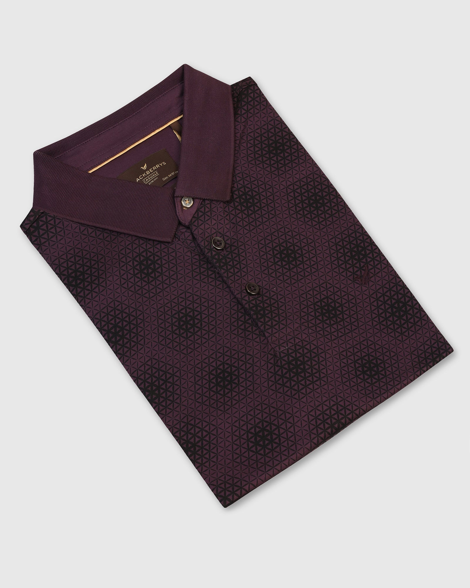 Polo Purple Printed T-Shirt - Hex