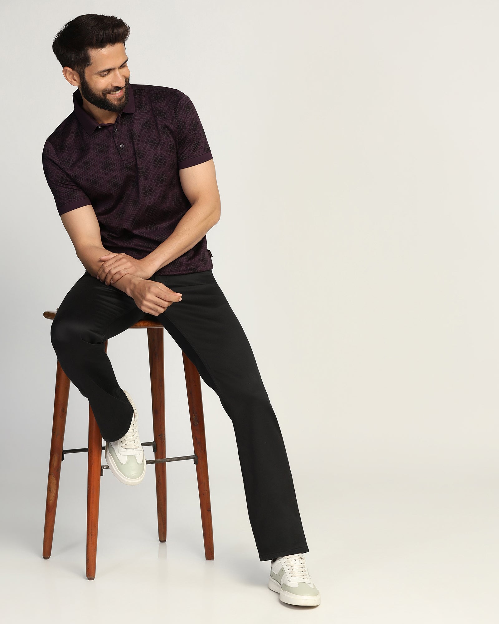 Polo Purple Printed T-Shirt - Hex