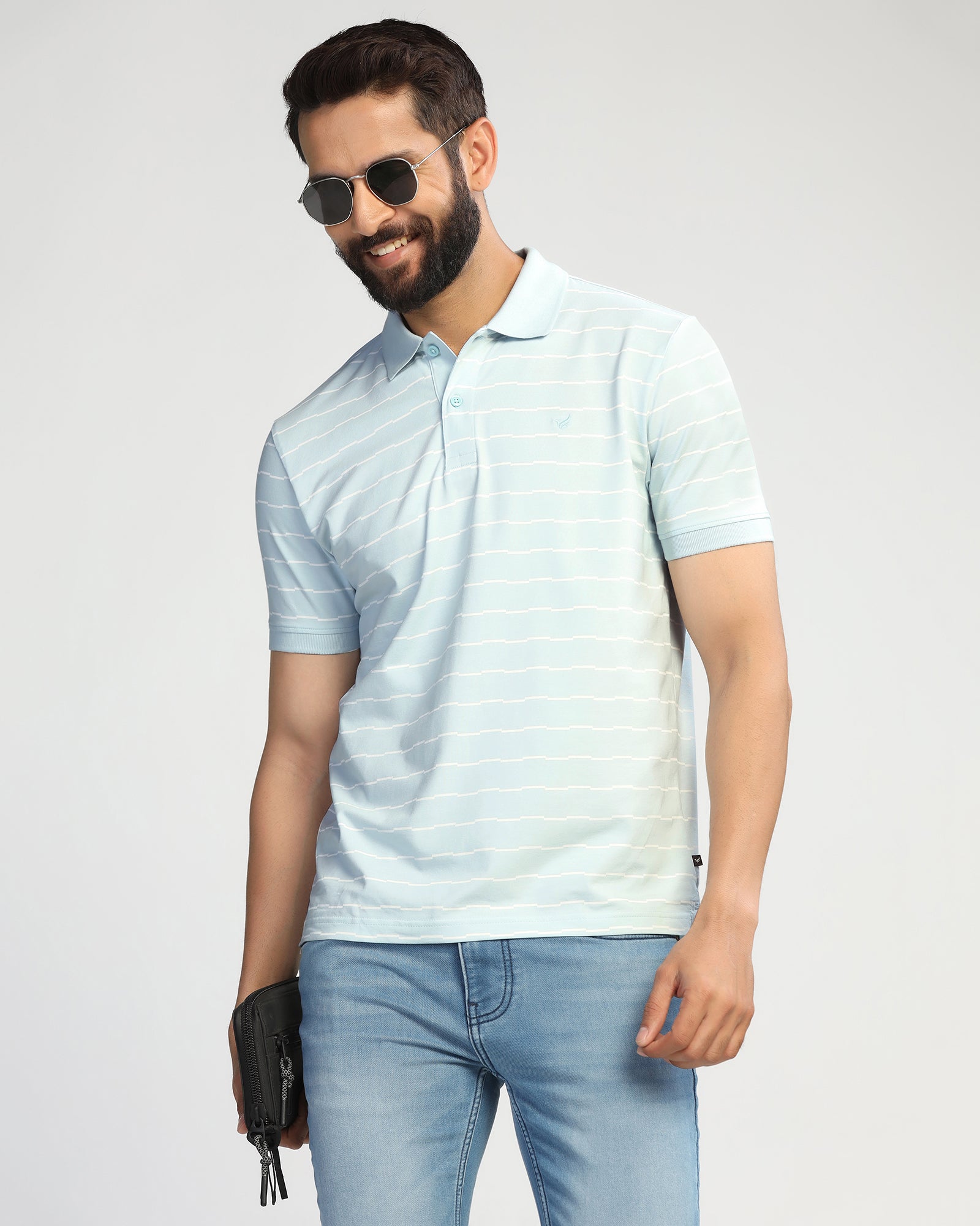 Polo Sky Blue Stripe T-Shirt - Sail