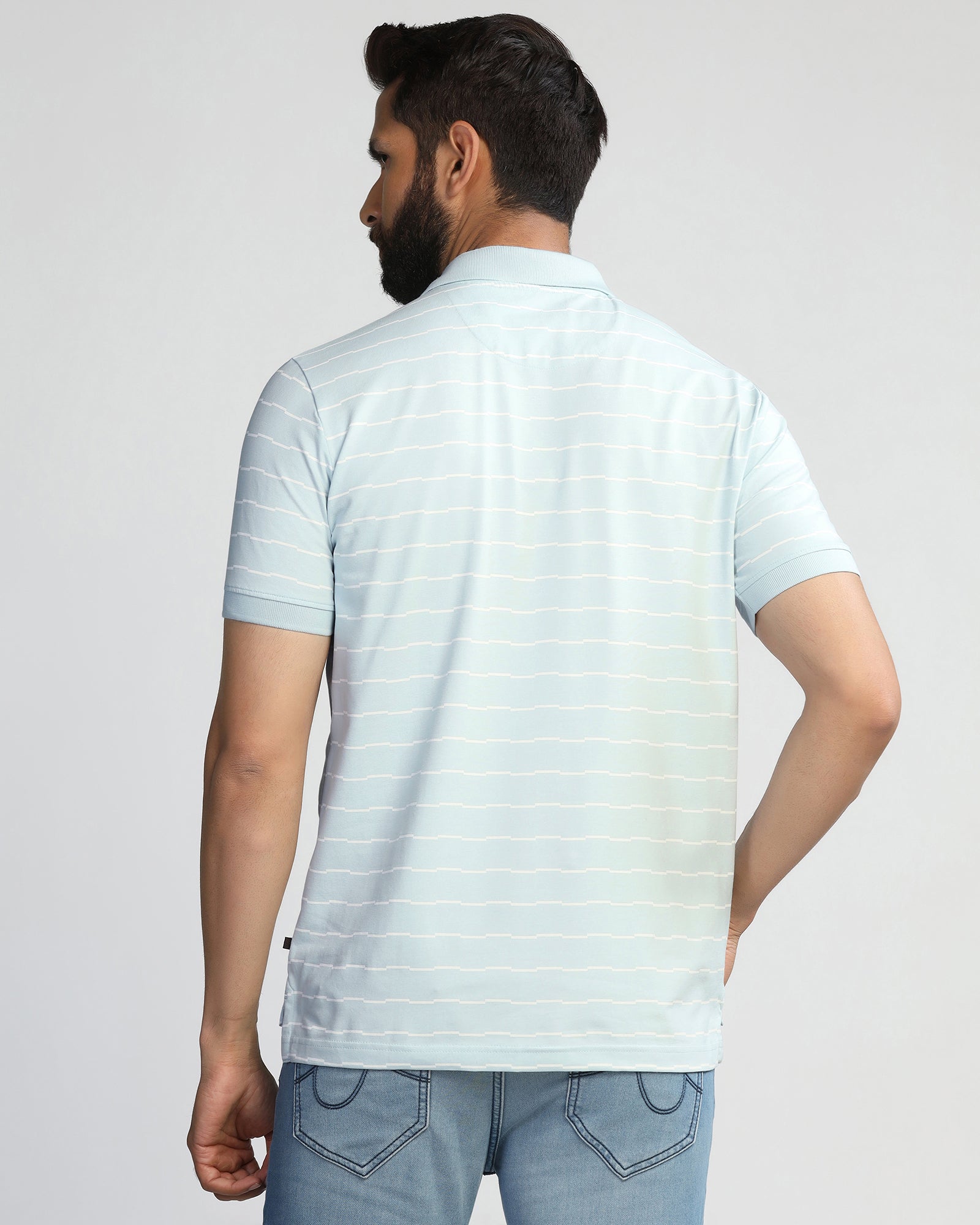 Polo Sky Blue Stripe T-Shirt - Sail