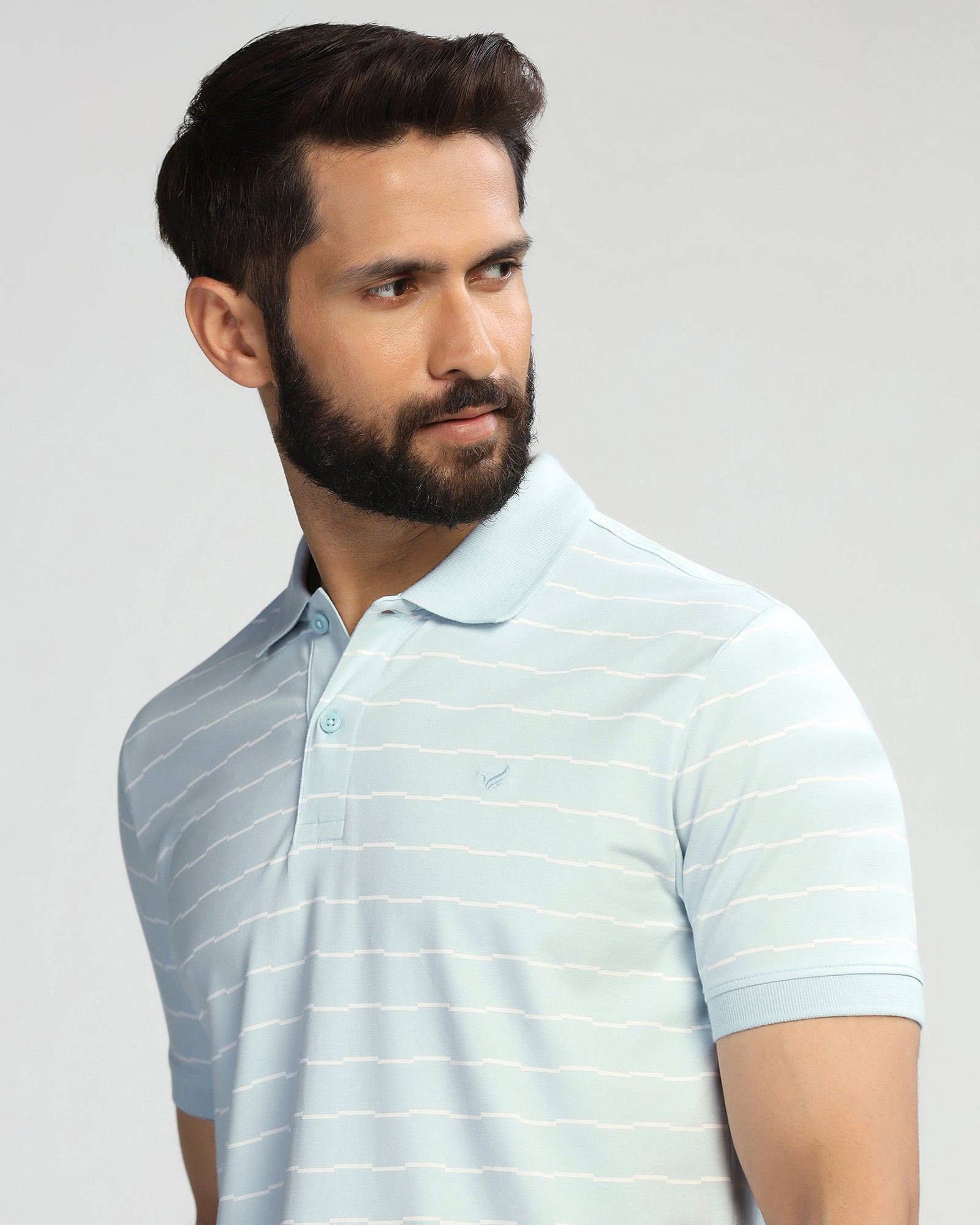 Polo Sky Blue Stripe T-Shirt - Sail