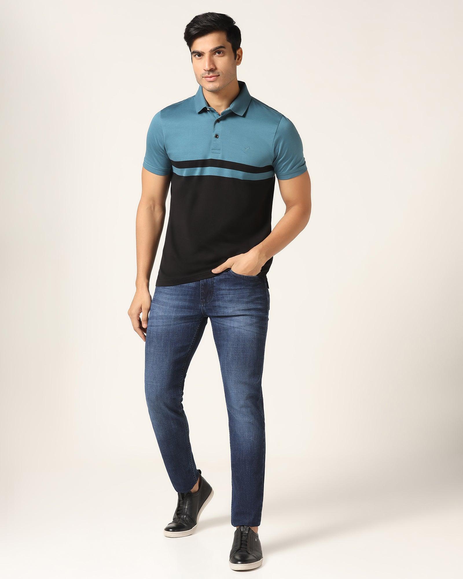 Polo Teal Blue Solid T-Shirt - Ned - Blackberrys