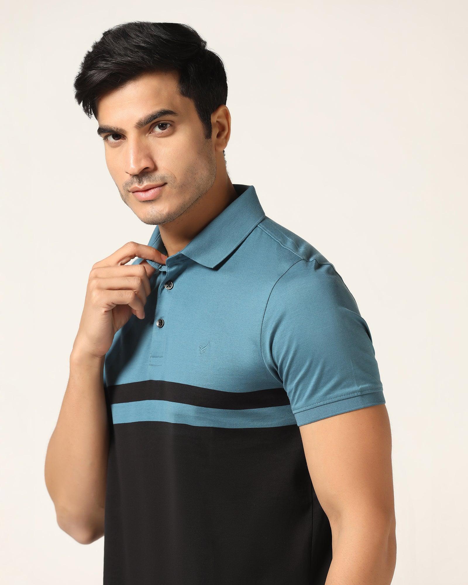 Polo Teal Blue Solid T-Shirt - Ned - Blackberrys