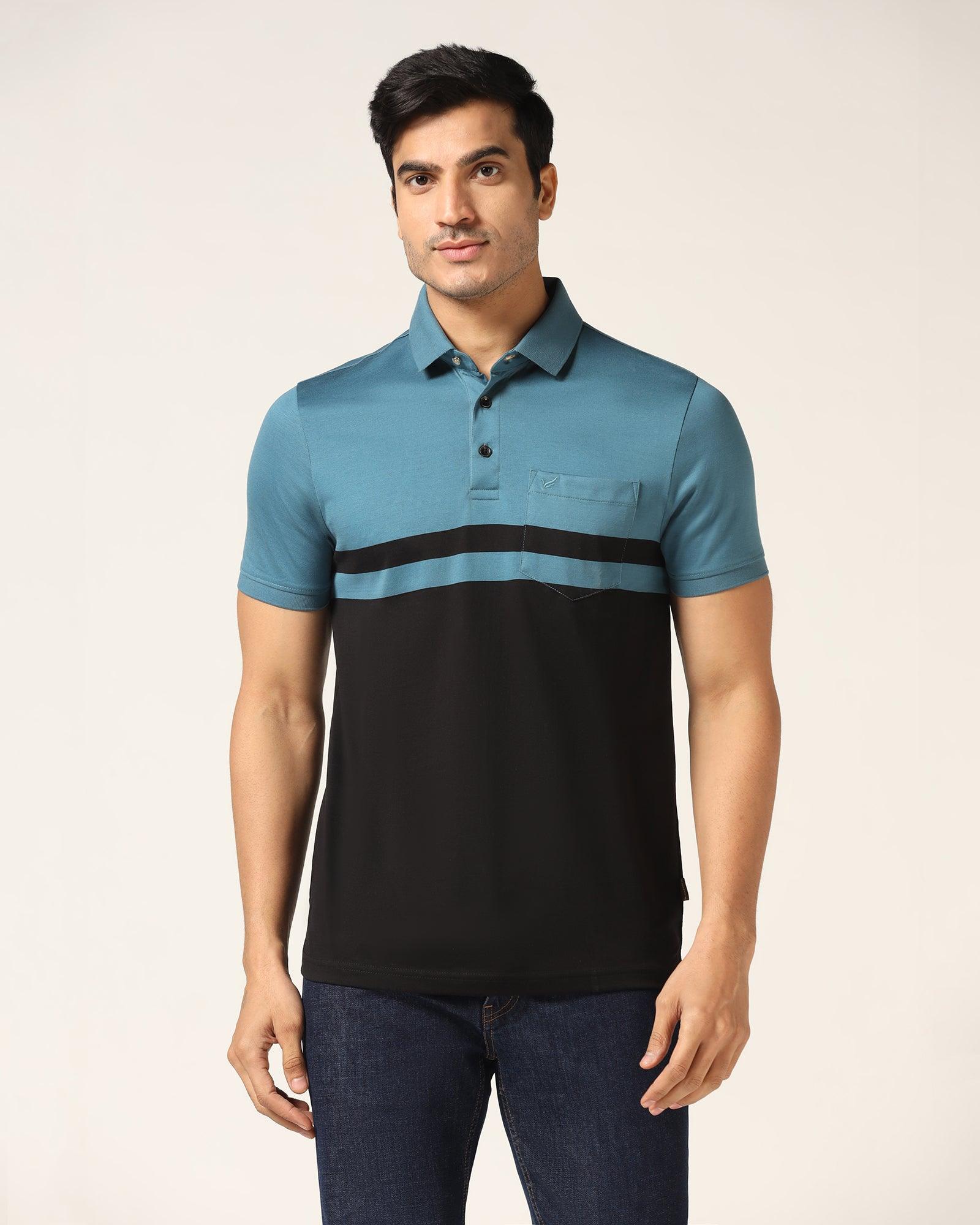 Polo Teal Blue Solid T-Shirt - Ned - Blackberrys