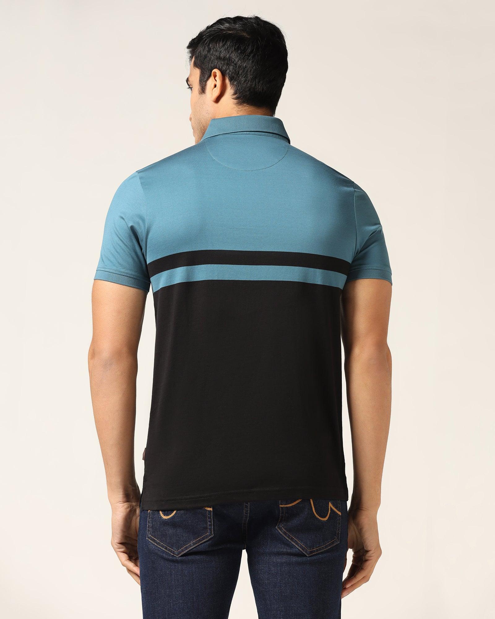 Polo Teal Blue Solid T-Shirt - Ned - Blackberrys