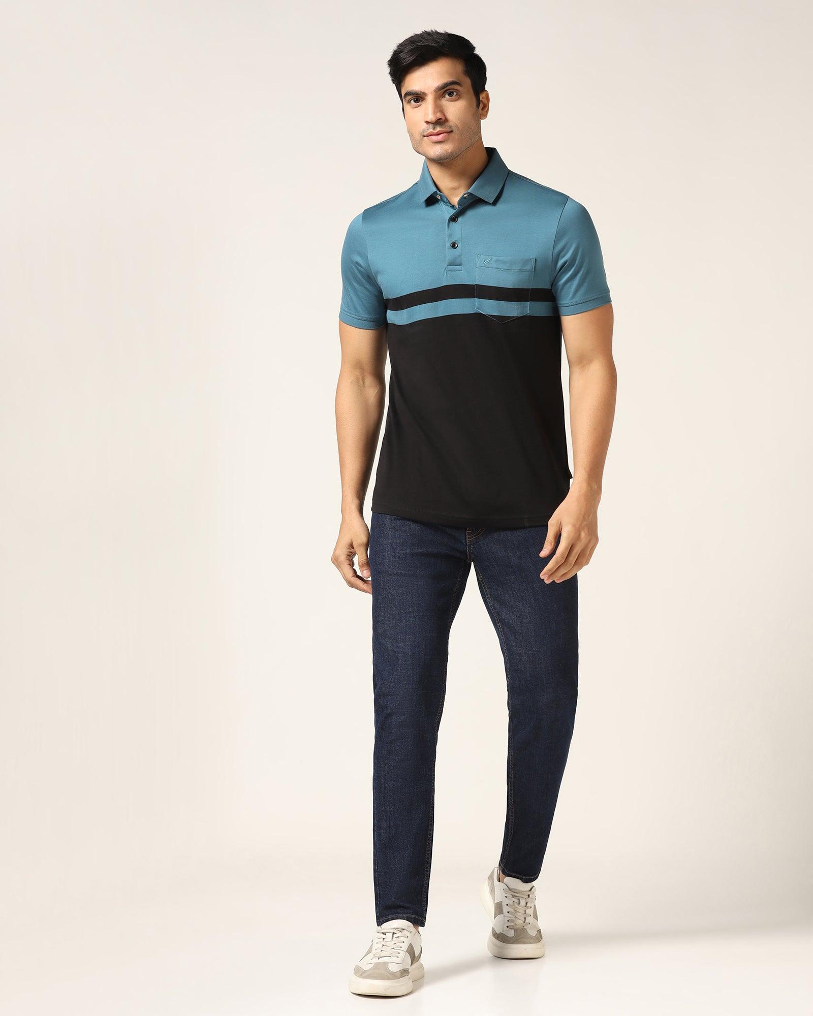 Polo Teal Blue Solid T-Shirt - Ned - Blackberrys