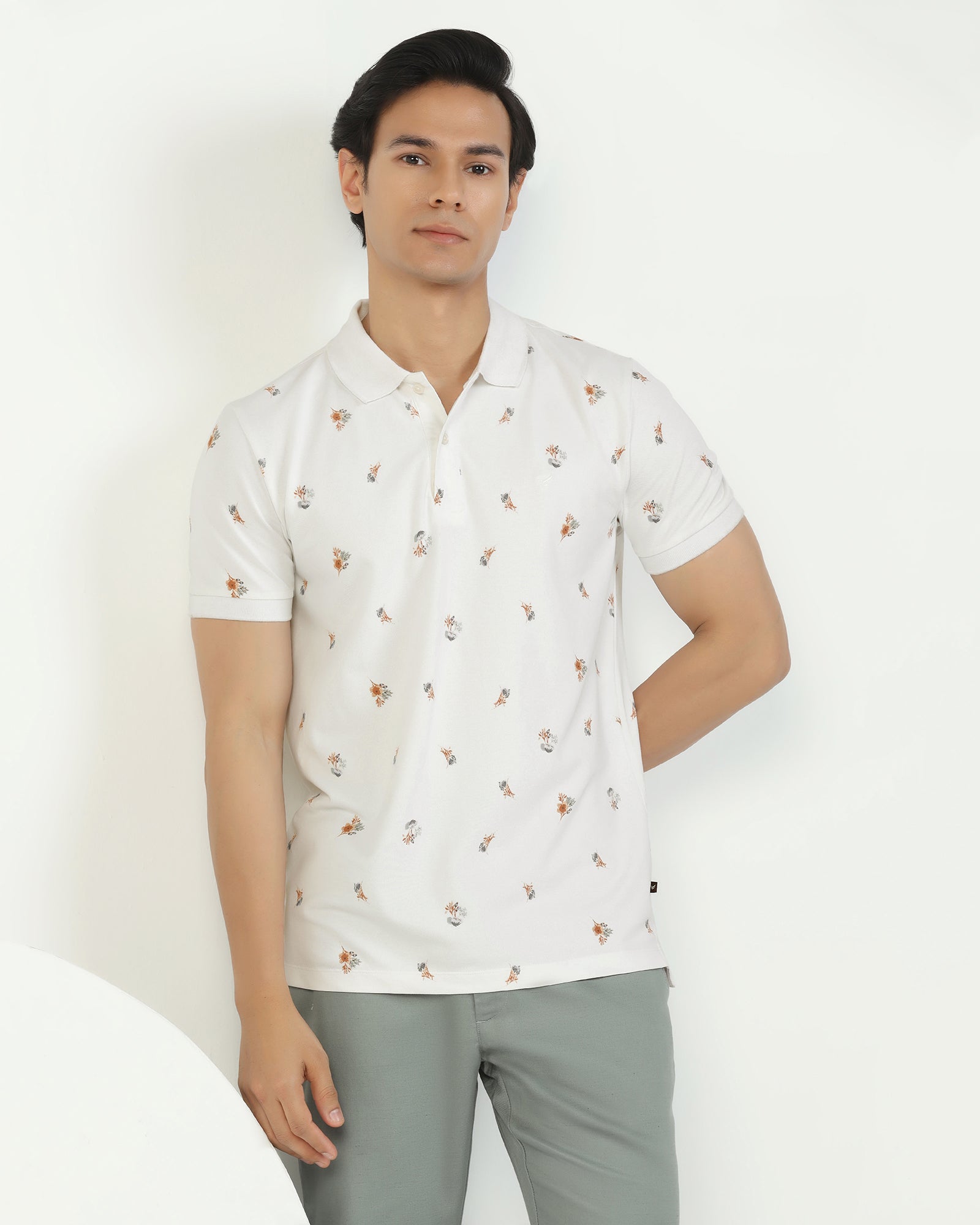 Polo White Printed T-Shirt - Depp