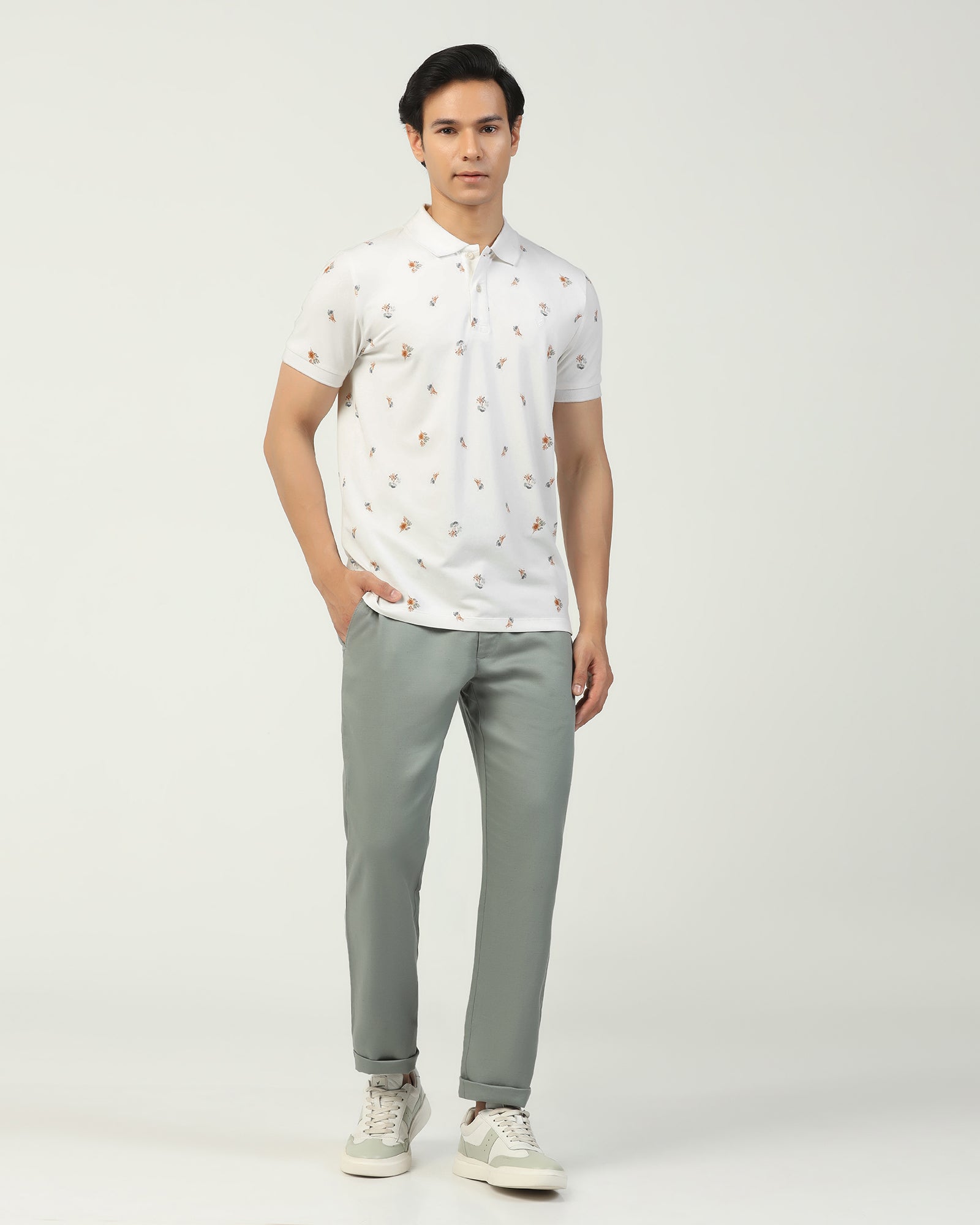 Polo White Printed T-Shirt - Depp