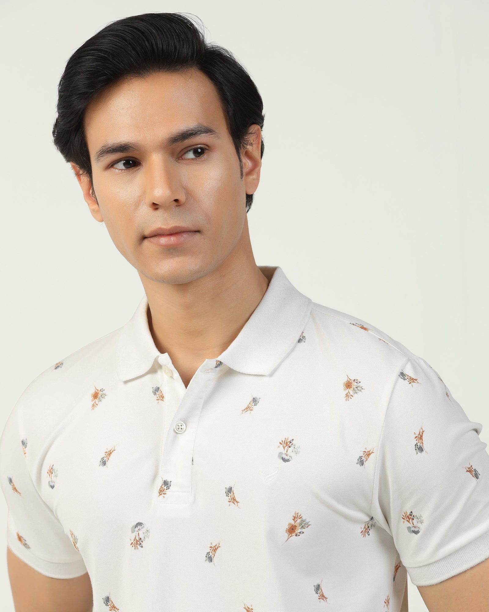 Polo White Printed T-Shirt - Depp