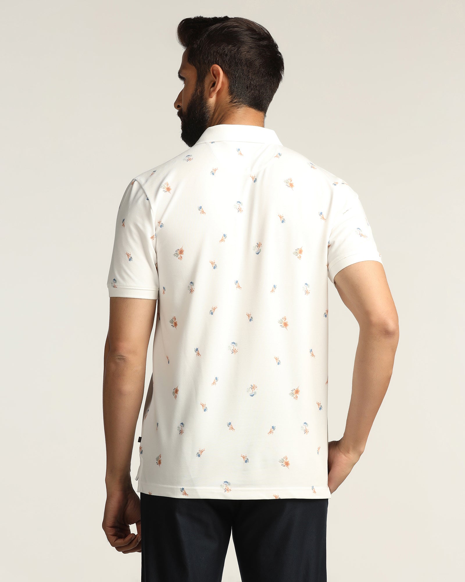 Polo White Printed T-Shirt - Depp