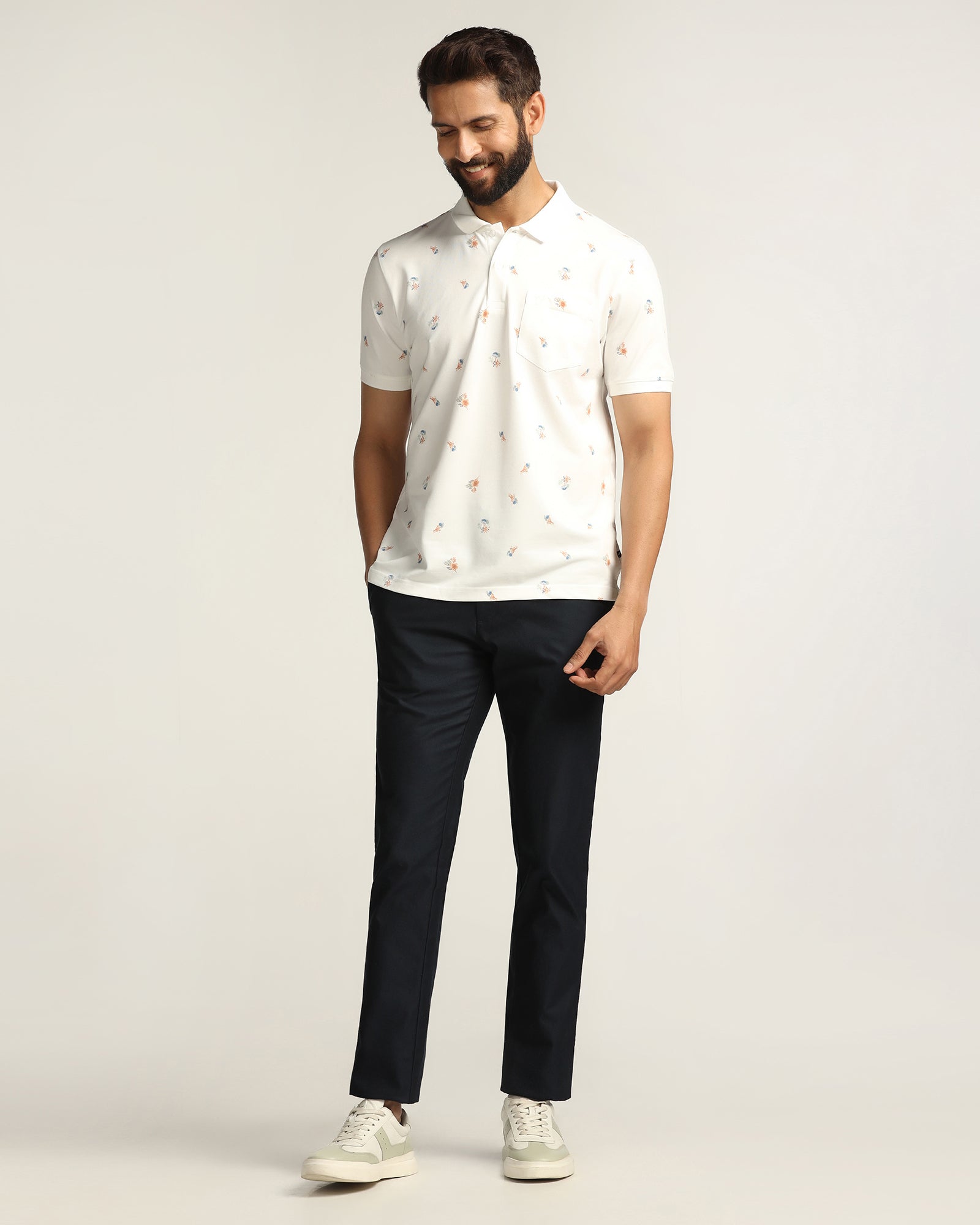 Polo White Printed T-Shirt - Depp