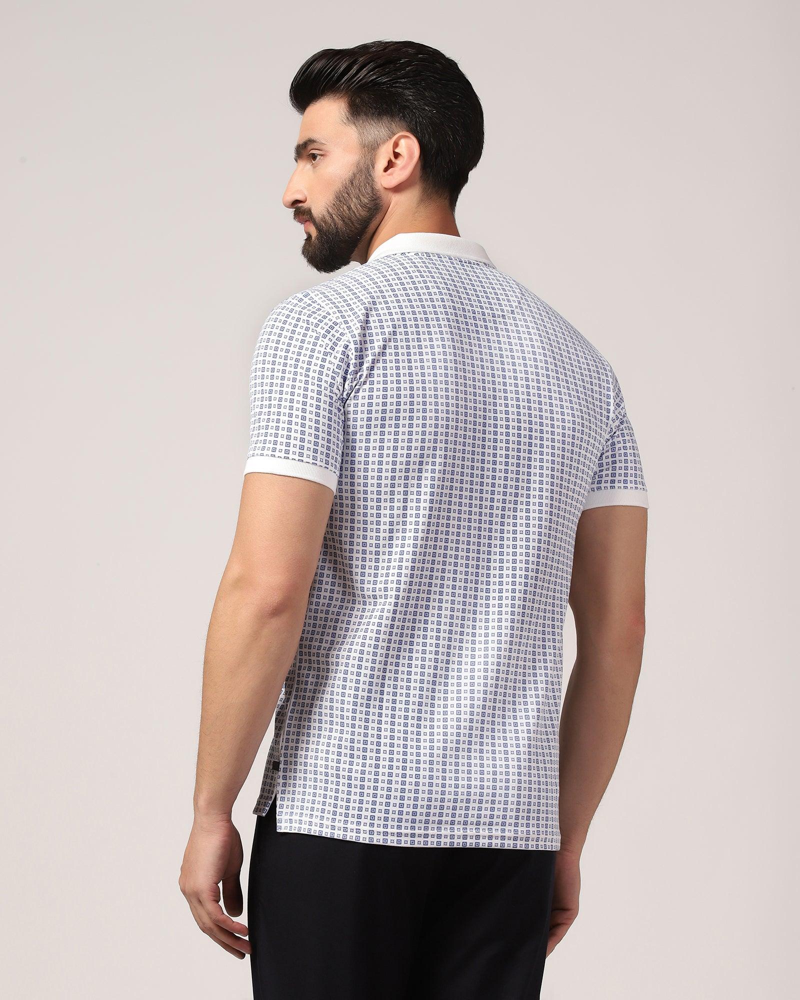 Polo White Printed T-Shirt - Finch - Blackberrys