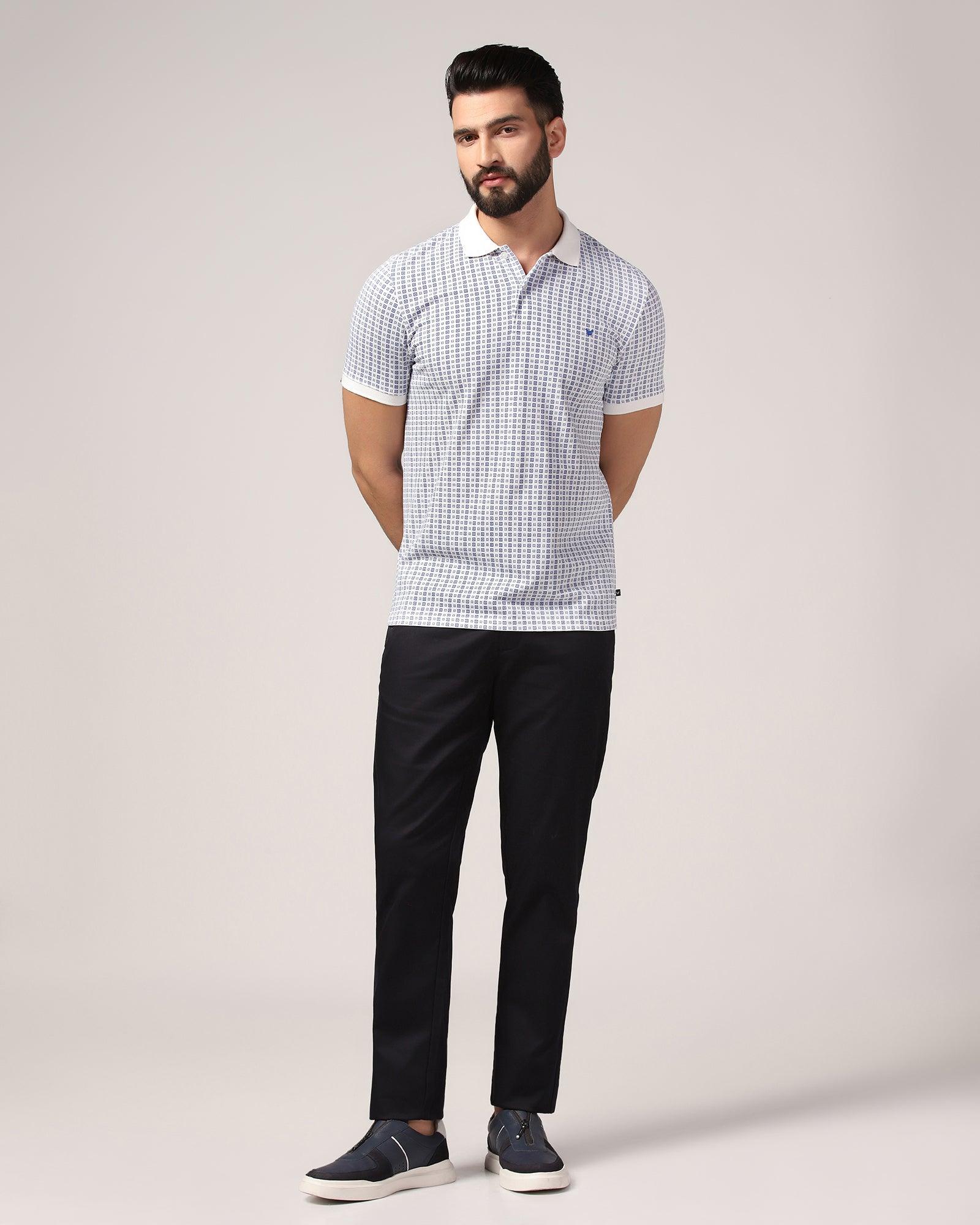 Polo White Printed T-Shirt - Finch - Blackberrys