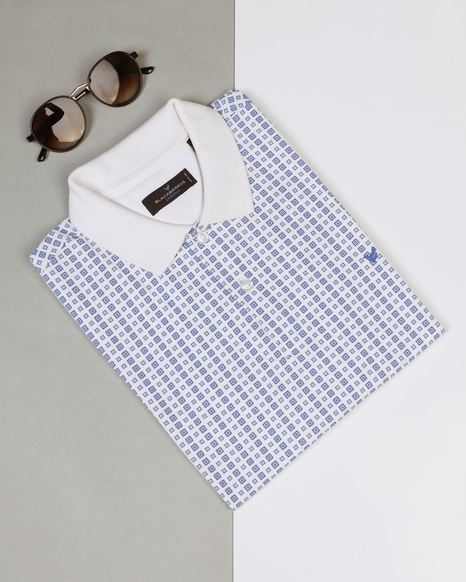 Polo White Printed T-Shirt - Finch - Blackberrys